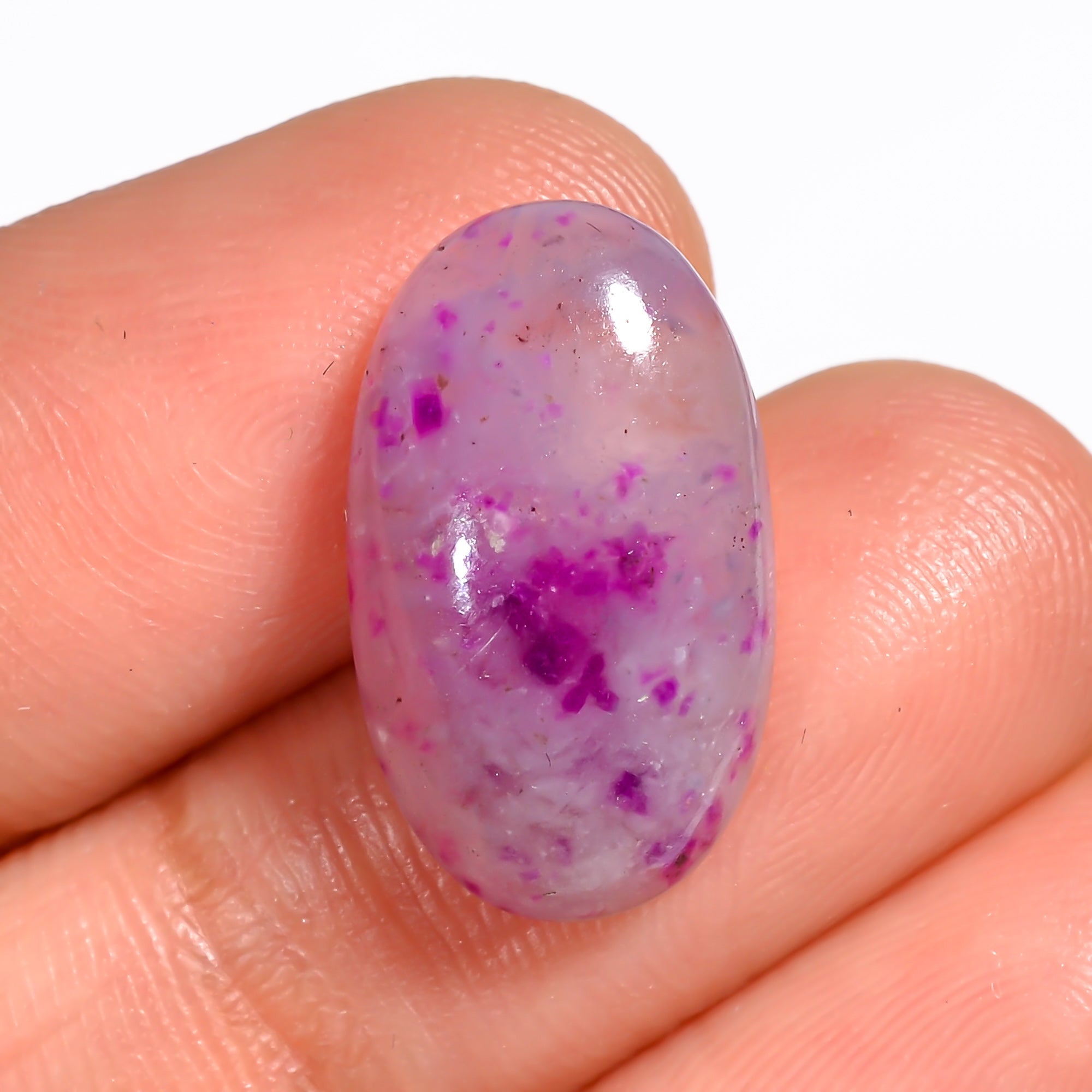 Sugilite Oval Shape Cabochon Loose Gemstone For Making Jewelry 6.5 Ct. 17X10X5 mm Y-9105