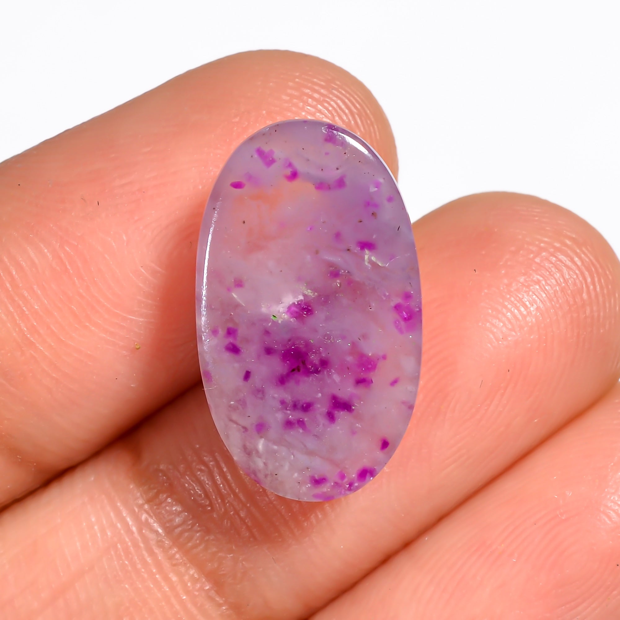 Sugilite Oval Shape Cabochon Loose Gemstone For Making Jewelry 6.5 Ct. 17X10X5 mm Y-9105