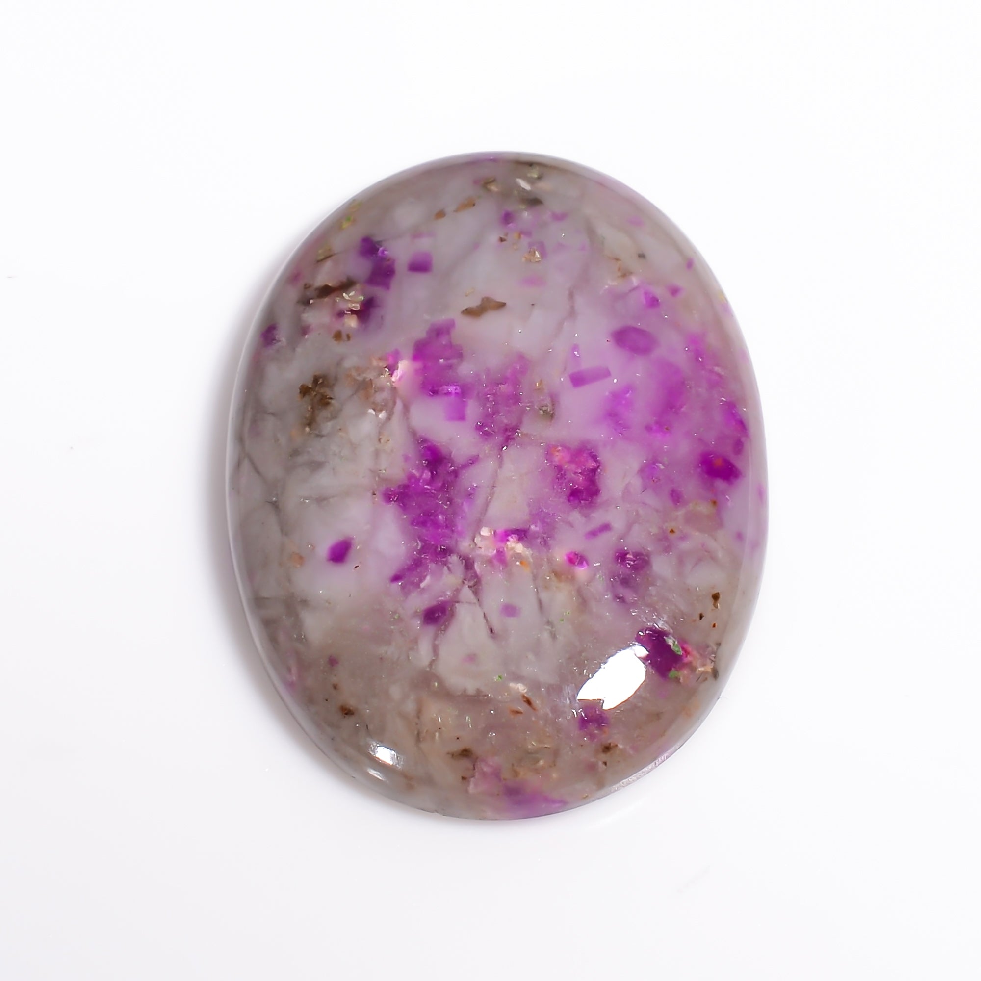 Sugilite Oval Shape Cabochon Loose Gemstone For Making Jewelry 21.5 Ct. 27X20X5 mm Y-9106