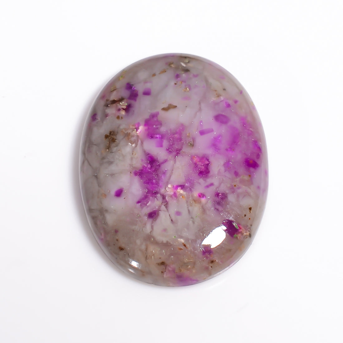 Sugilite Oval Shape Cabochon Loose Gemstone For Making Jewelry 21.5 Ct. 27X20X5 mm Y-9106