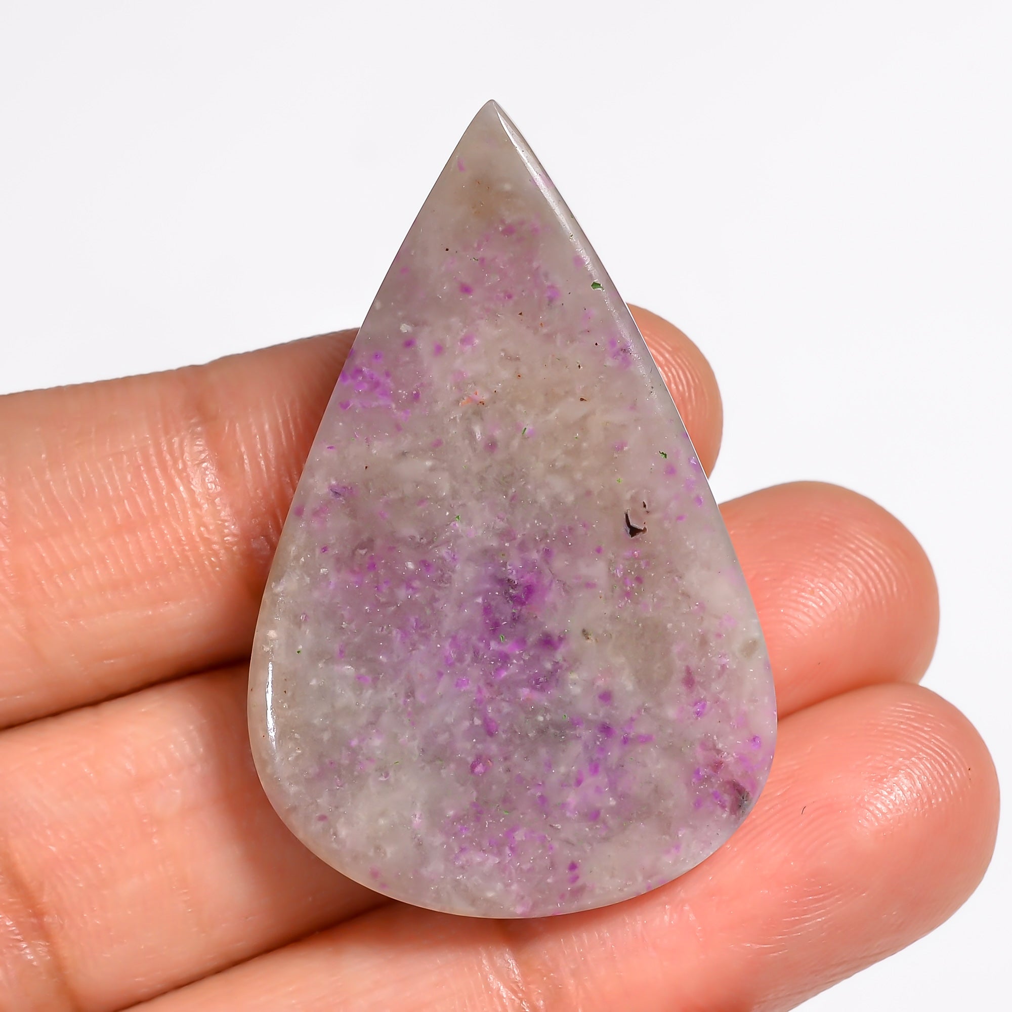 Sugilite Pear Shape Cabochon Loose Gemstone For Making Jewelry 33 Ct. 37X24X5 mm Y-9108