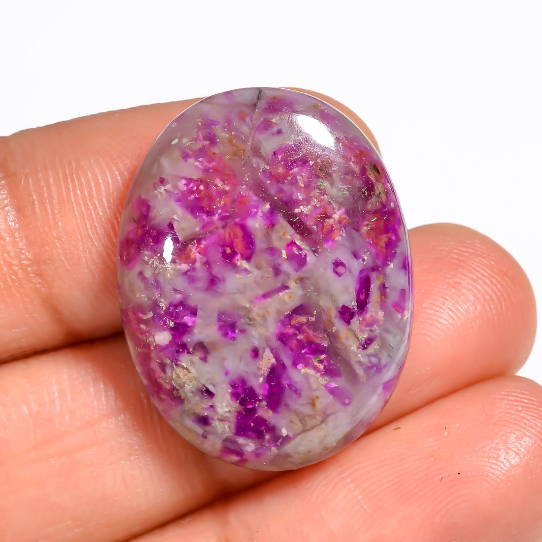 Sugilite Oval Shape Cabochon Loose Gemstone For Making Jewelry 19.5 Ct. 25X19X5 mm Y-9109