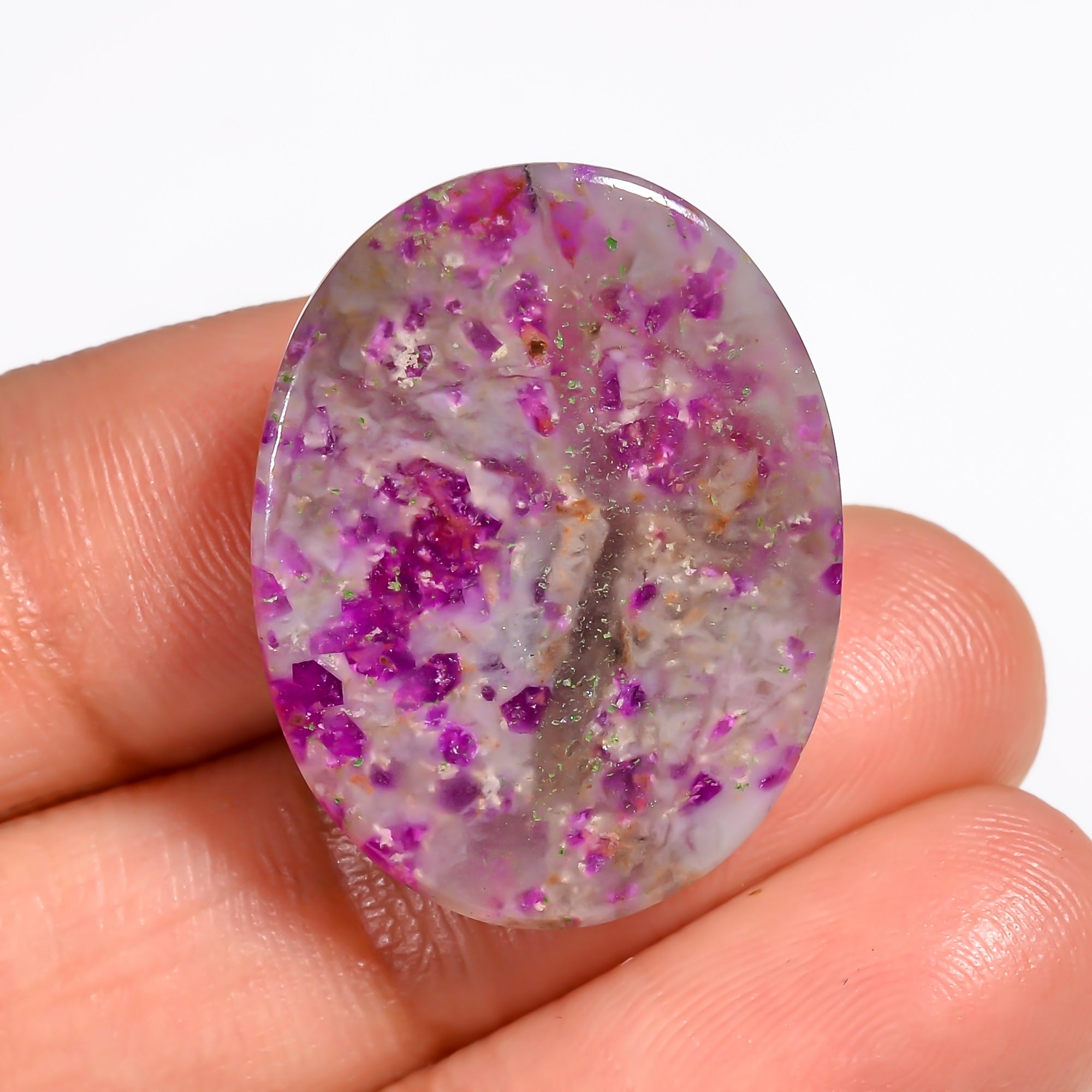 Sugilite Oval Shape Cabochon Loose Gemstone For Making Jewelry 19.5 Ct. 25X19X5 mm Y-9109