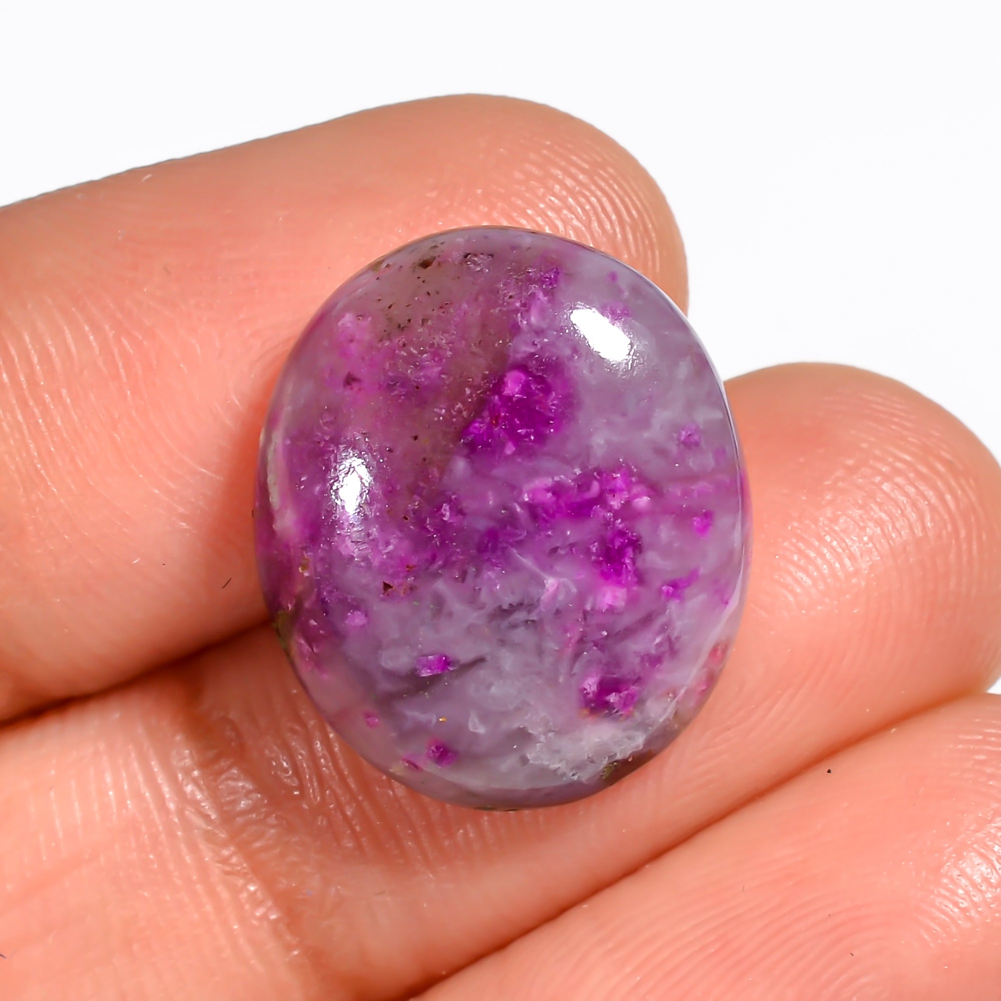 Sugilite Oval Shape Cabochon Loose Gemstone For Making Jewelry 8.5 Ct. 17X14X4 mm Y-9110