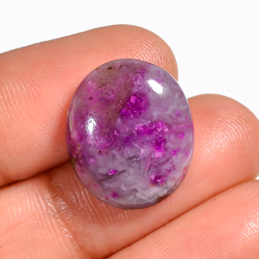 Sugilite Oval Shape Cabochon Loose Gemstone For Making Jewelry 8.5 Ct. 17X14X4 mm Y-9110