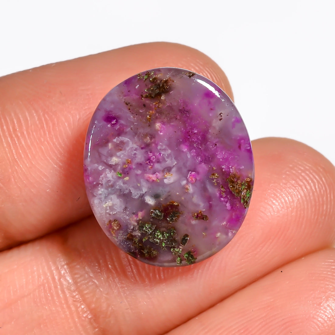 Sugilite Oval Shape Cabochon Loose Gemstone For Making Jewelry 8.5 Ct. 17X14X4 mm Y-9110