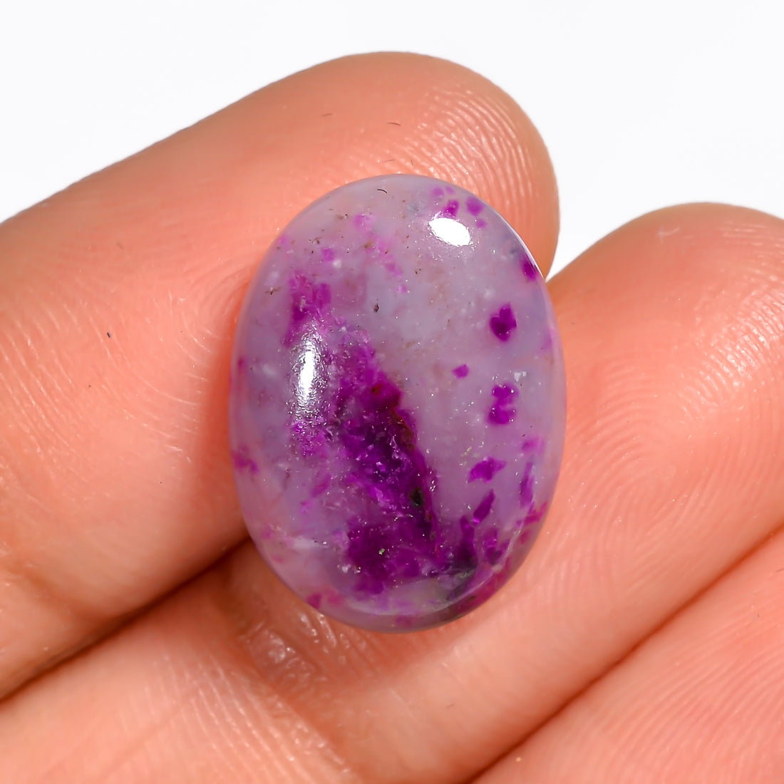 Sugilite Oval Shape Cabochon Loose Gemstone For Making Jewelry 6.5 Ct. 16X11X4 mm Y-9112