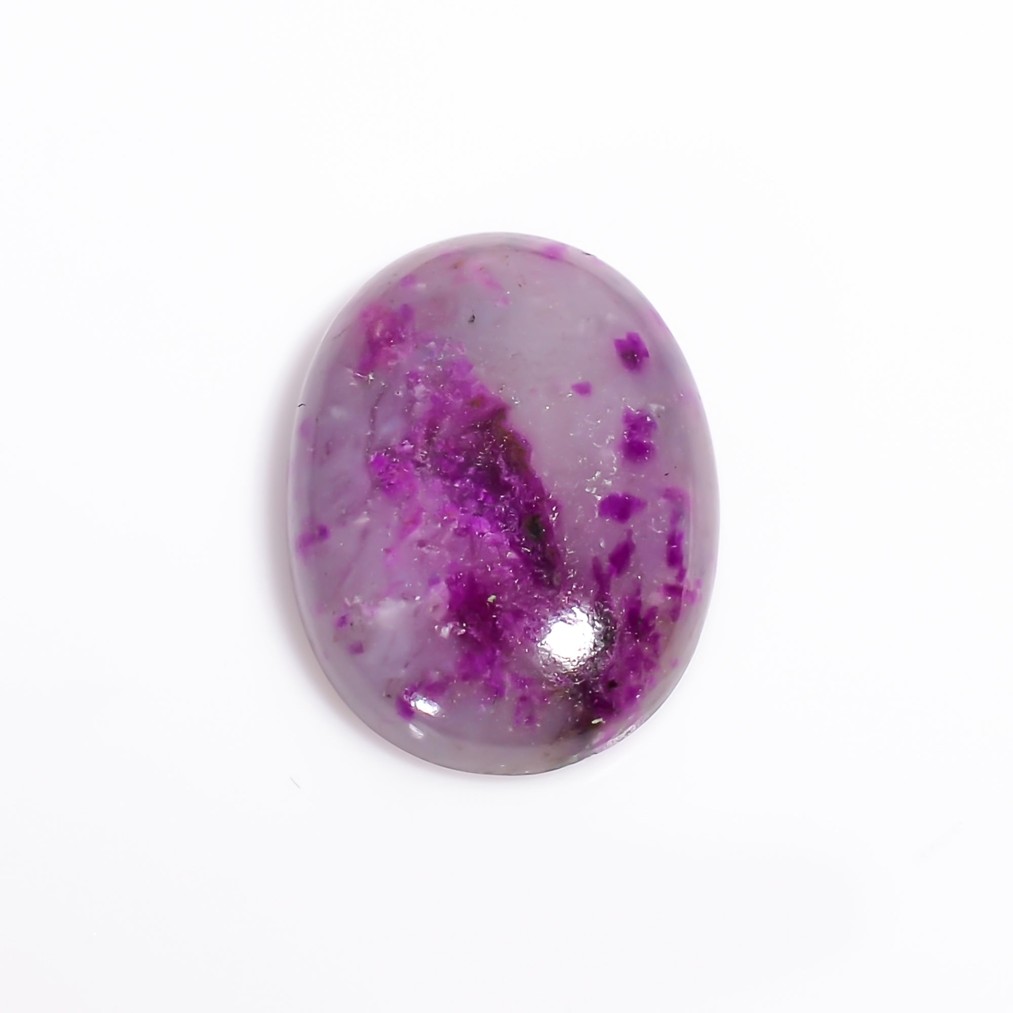 Sugilite Oval Shape Cabochon Loose Gemstone For Making Jewelry 6.5 Ct. 16X11X4 mm Y-9112
