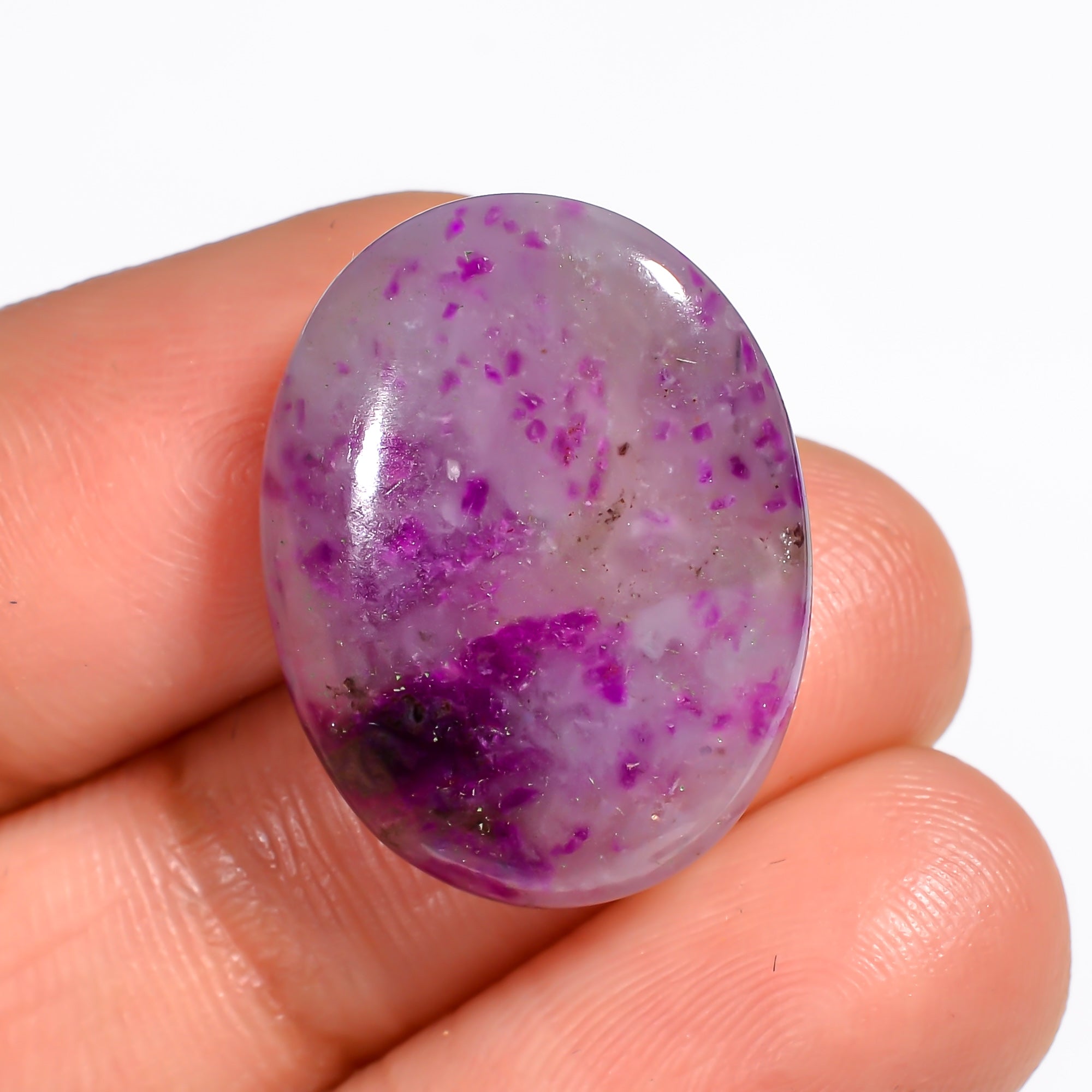 Sugilite Oval Shape Cabochon Loose Gemstone For Making Jewelry 16.5 Ct. 21X16X5 mm Y-9113
