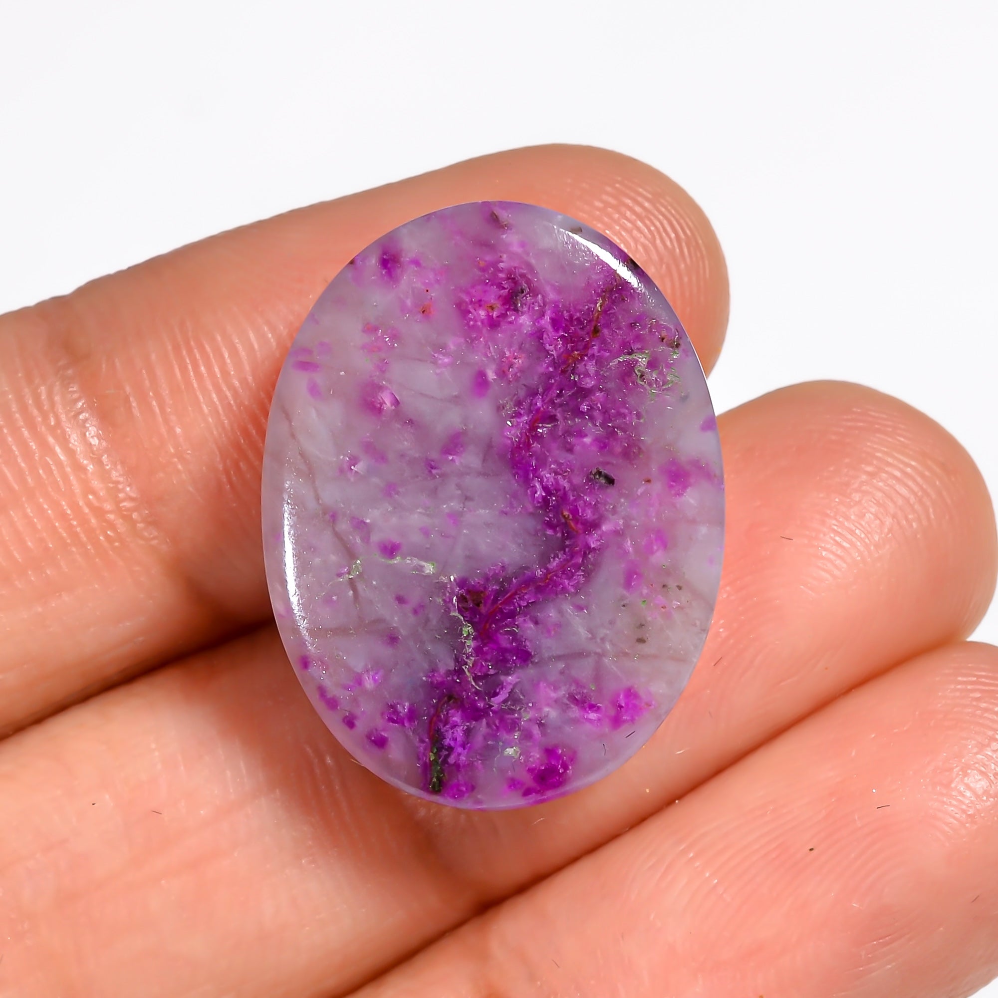 Sugilite Oval Shape Cabochon Loose Gemstone For Making Jewelry 15.5 Ct. 22X17X5 mm Y-9114