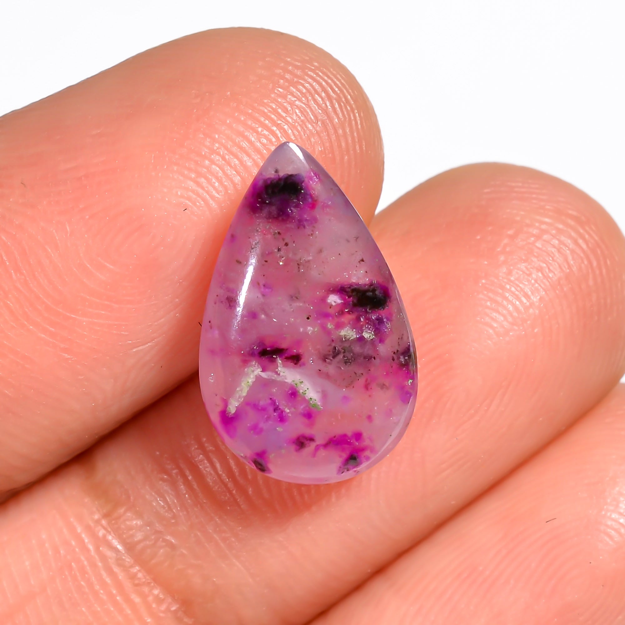 Sugilite Pear Shape Cabochon Loose Gemstone For Making Jewelry 4.5 Ct. 15X9X4 mm Y-9115