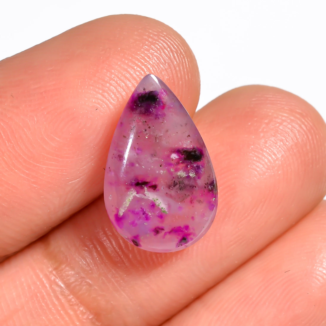 Sugilite Pear Shape Cabochon Loose Gemstone For Making Jewelry 4.5 Ct. 15X9X4 mm Y-9115