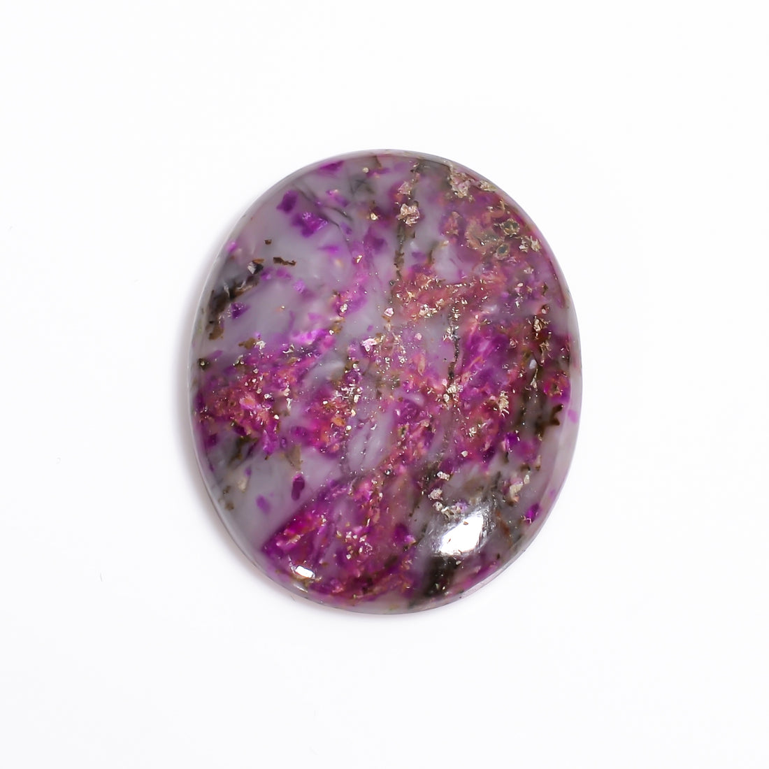 Sugilite Oval Shape Cabochon Loose Gemstone For Making Jewelry 19.5 Ct. 26X20X4 mm Y-9116