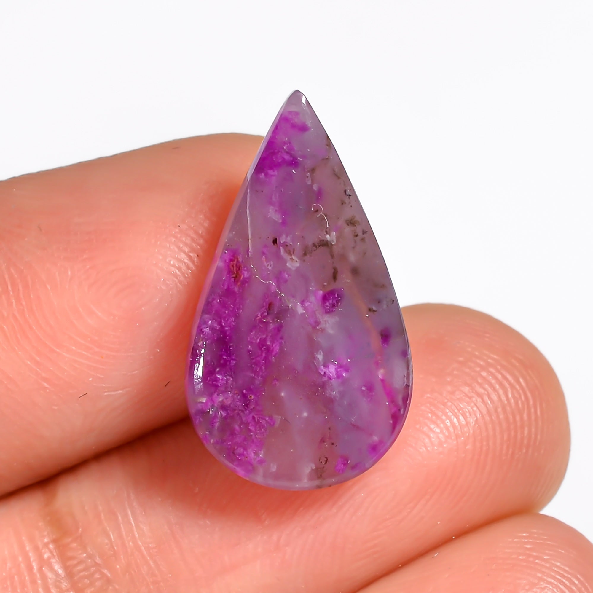 Sugilite Pear Shape Cabochon Loose Gemstone For Making Jewelry 6 Ct. 18X10X4 mm Y-9118