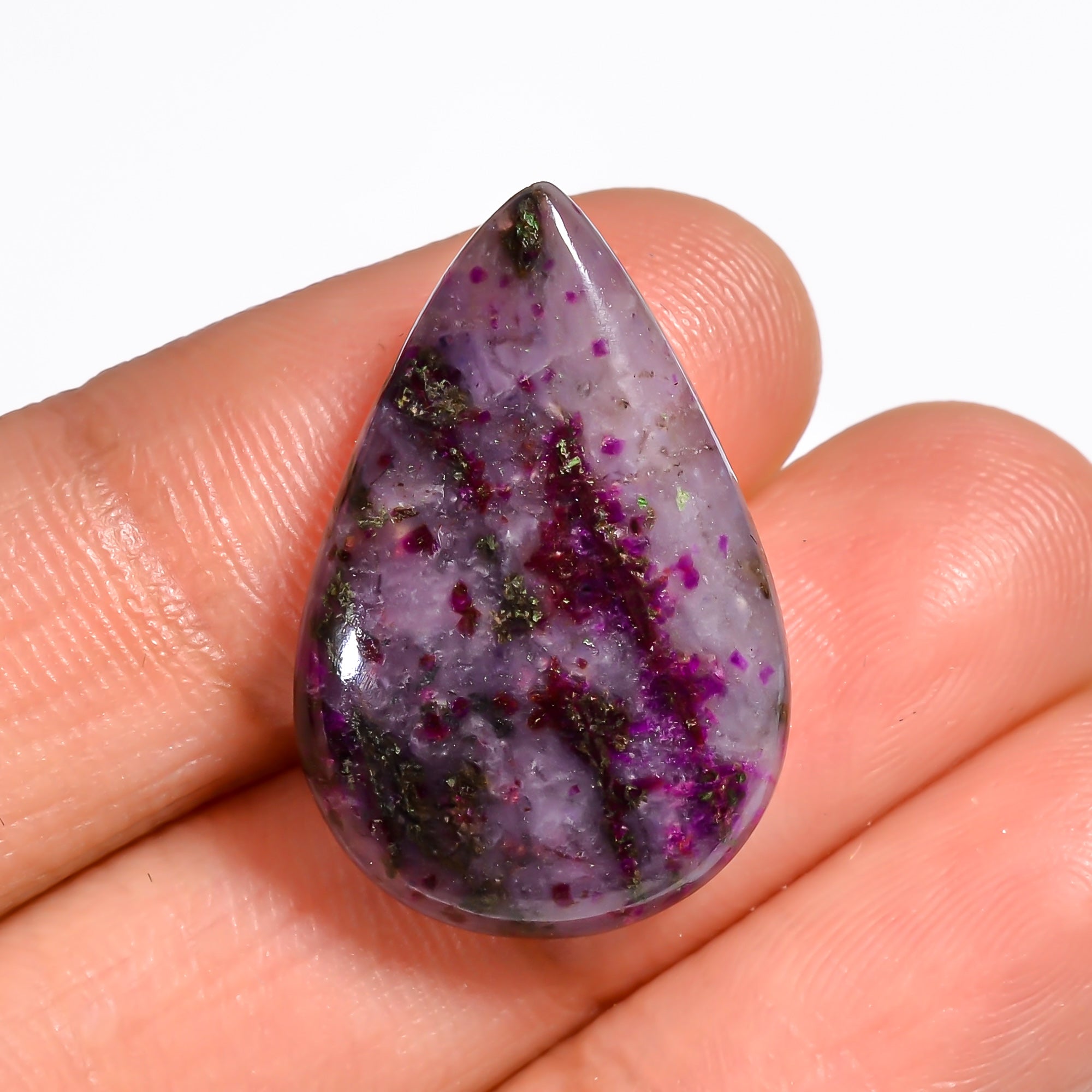 Sugilite Pear Shape Cabochon Loose Gemstone For Making Jewelry 14 Ct. 25X16X5 mm Y-9119