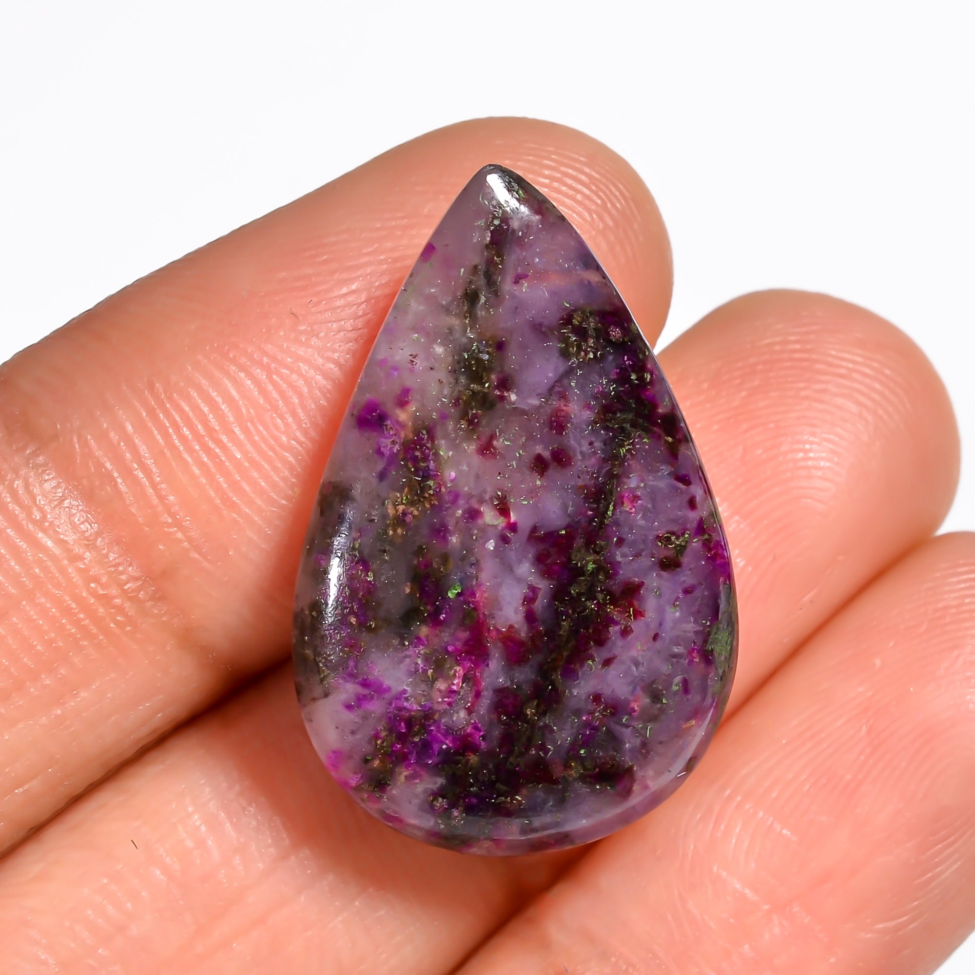 Sugilite Pear Shape Cabochon Loose Gemstone For Making Jewelry 14 Ct. 25X16X5 mm Y-9119