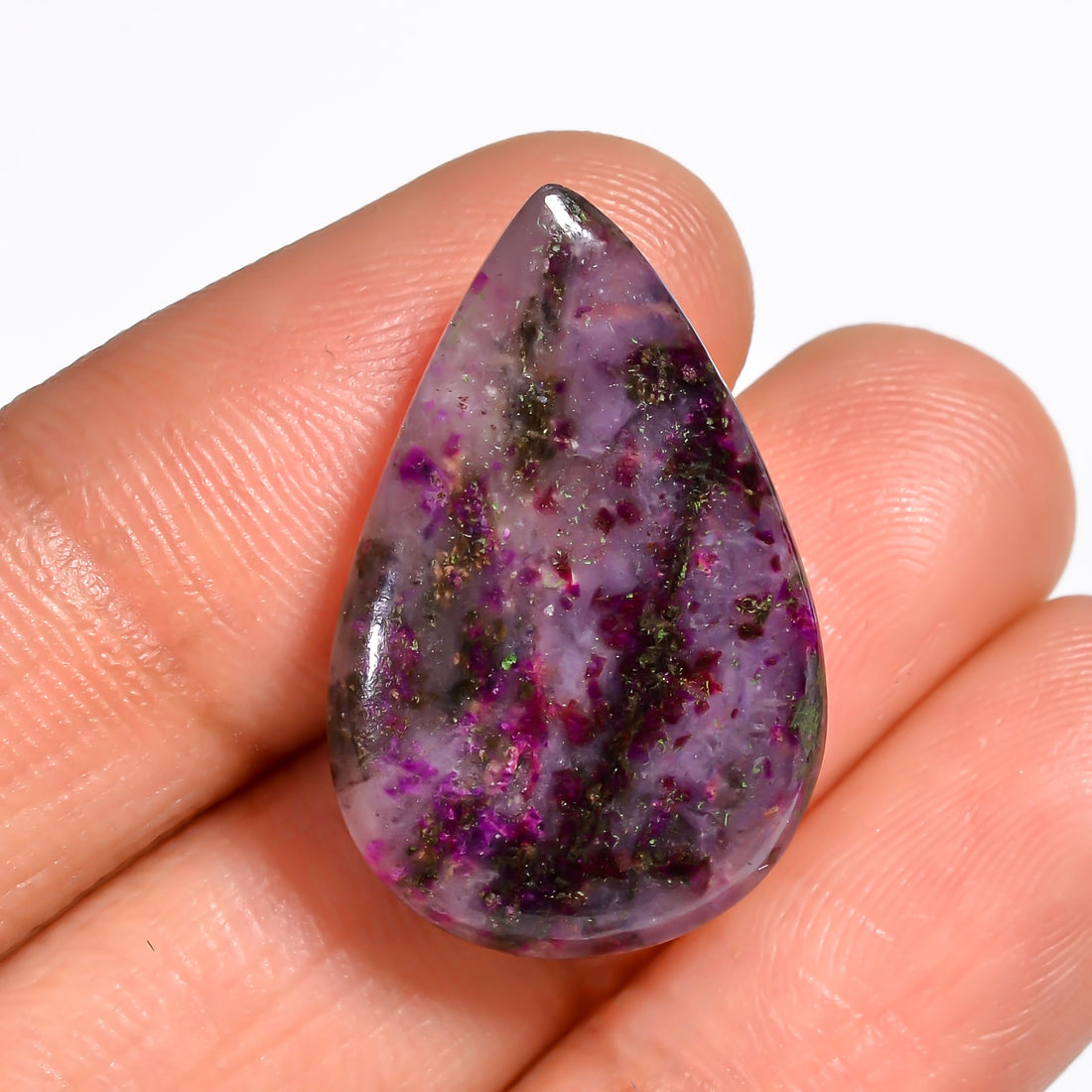 Sugilite Pear Shape Cabochon Loose Gemstone For Making Jewelry 14 Ct. 25X16X5 mm Y-9119