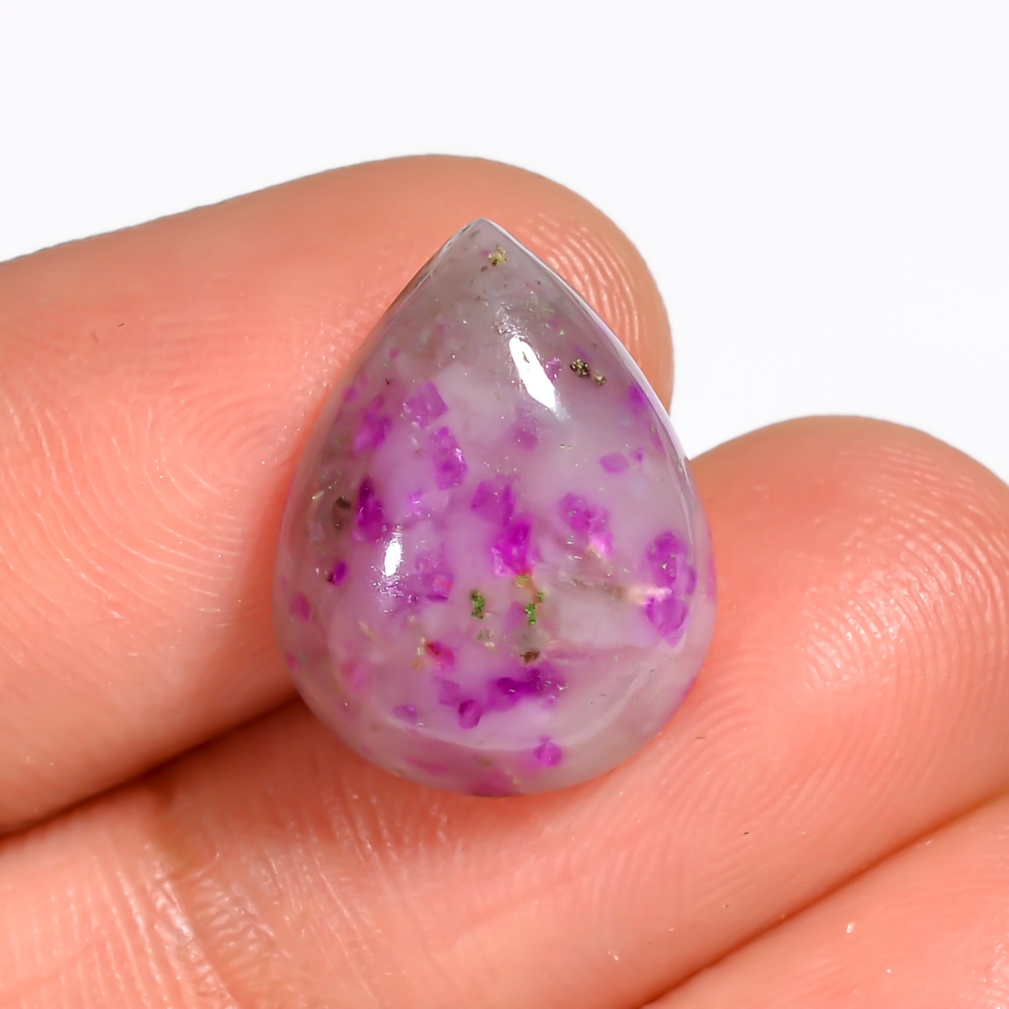 Sugilite Pear Shape Cabochon Loose Gemstone For Making Jewelry 6 Ct. 15X12X5 mm Y-9120