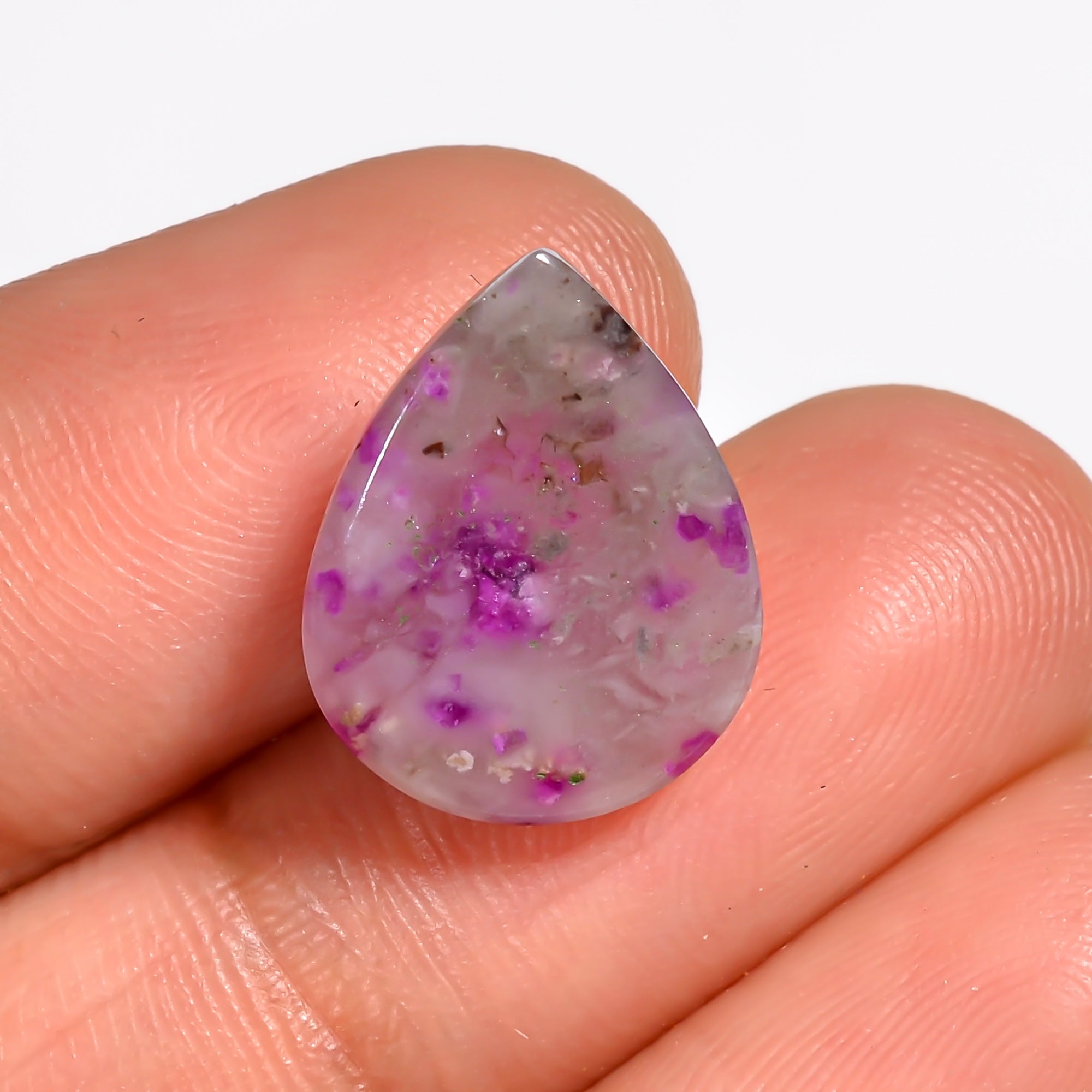 Sugilite Pear Shape Cabochon Loose Gemstone For Making Jewelry 6 Ct. 15X12X5 mm Y-9120