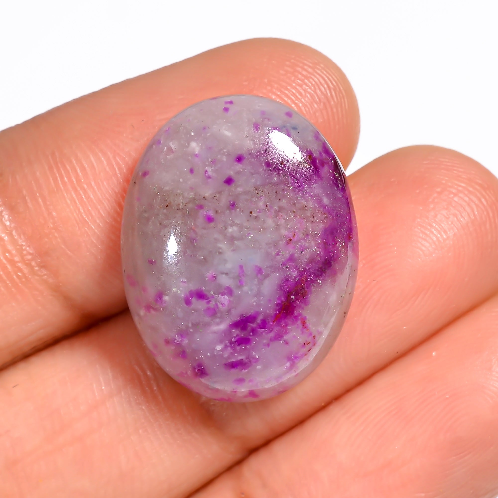Sugilite Oval Shape Cabochon Loose Gemstone For Making Jewelry 12.5 Ct. 20X15X5 mm Y-9121