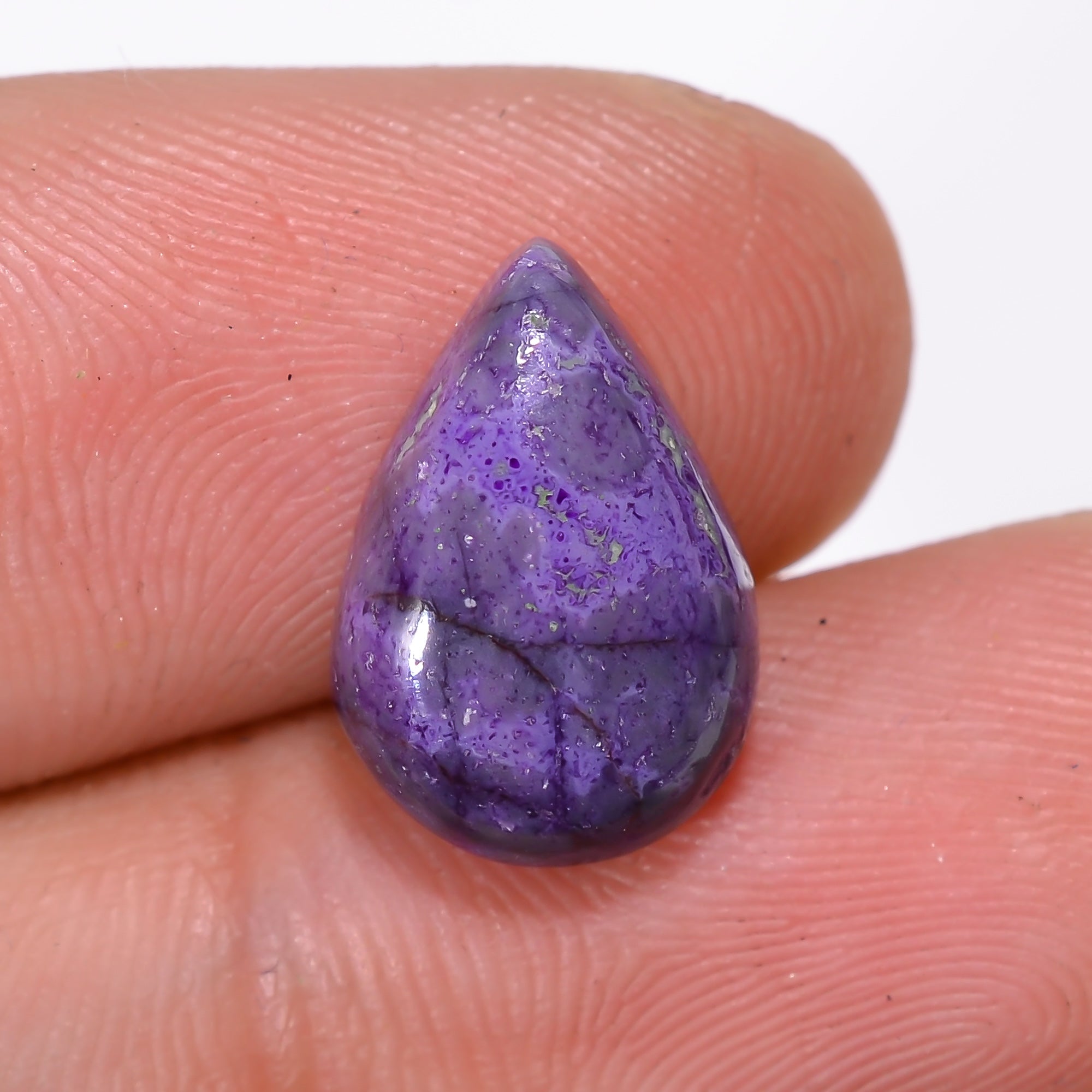 Sugilite Pear Shape Cabochon Loose Gemstone For Making Jewelry 4.5 Ct. 13X9X5 mm Y-9295