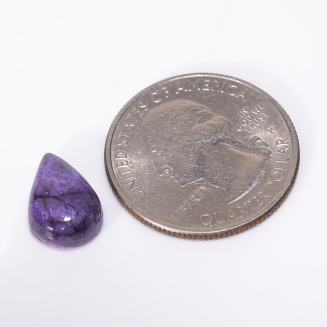 Sugilite Pear Shape Cabochon Loose Gemstone For Making Jewelry 4.5 Ct. 13X9X5 mm Y-9295