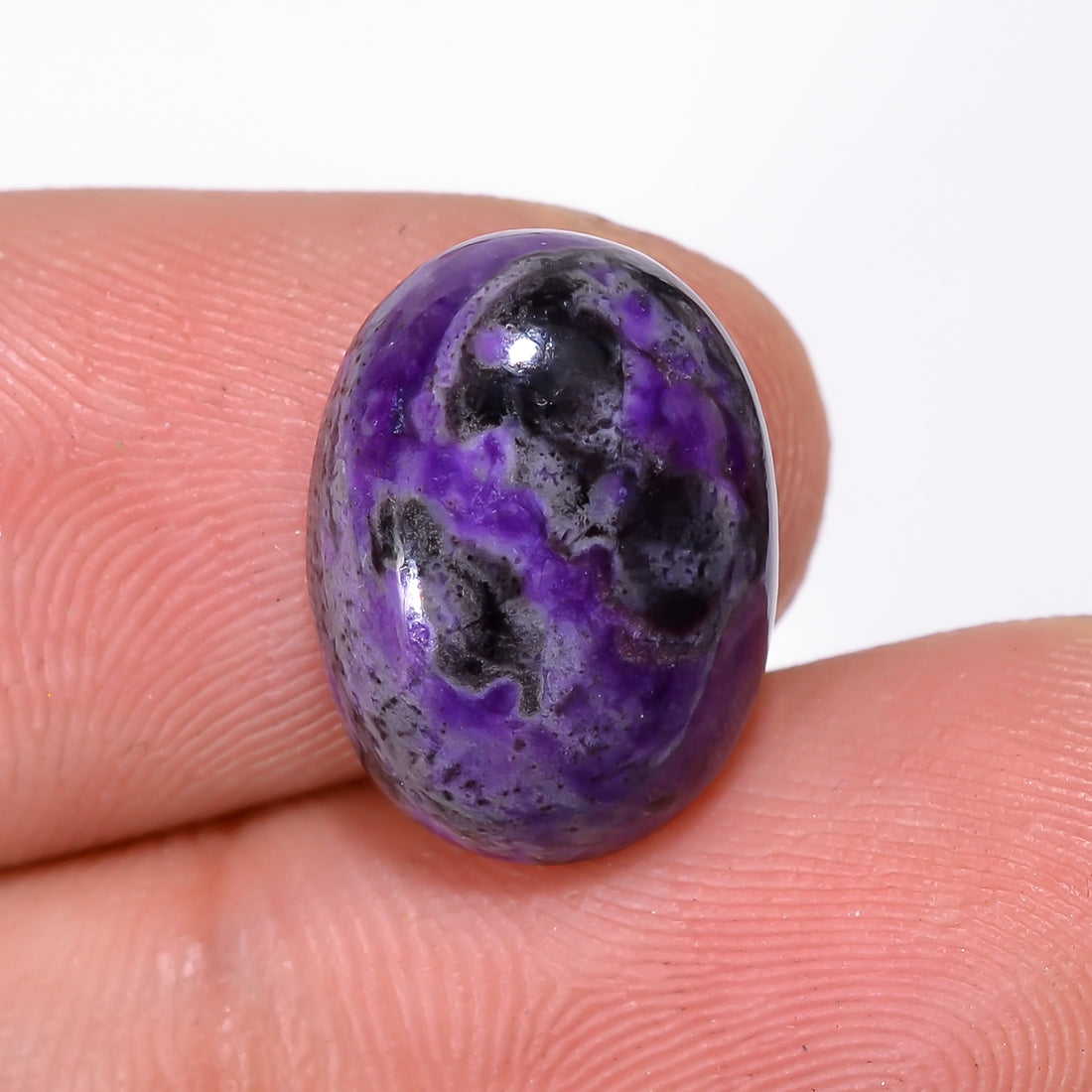 Sugilite Oval Shape Cabochon Loose Gemstone For Making Jewelry 6 Ct. 14X10X5 mm Y-9296