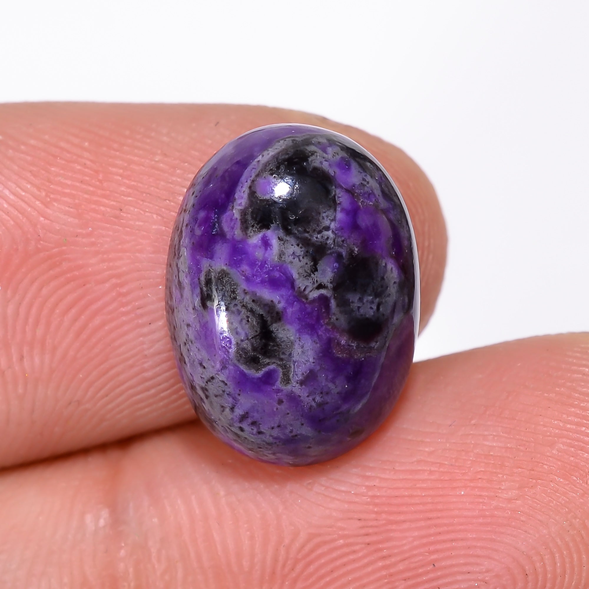Sugilite Oval Shape Cabochon Loose Gemstone For Making Jewelry 6 Ct. 14X10X5 mm Y-9296