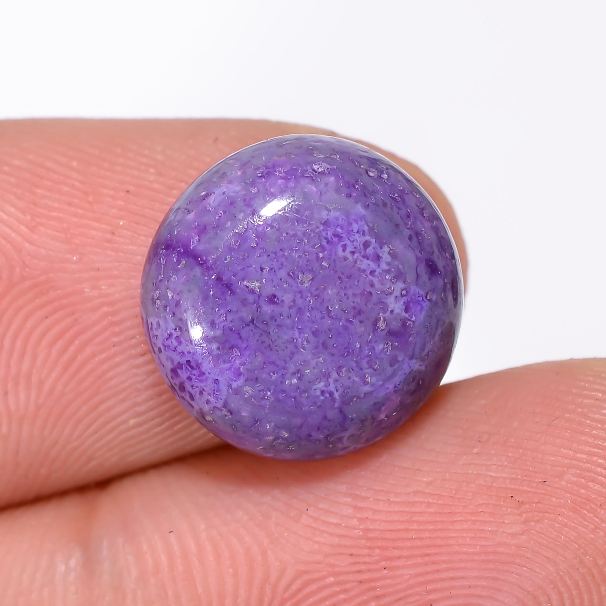 Sugilite Round Shape Cabochon Loose Gemstone For Making Jewelry 6 Ct. 12X12X5 mm Y-9299