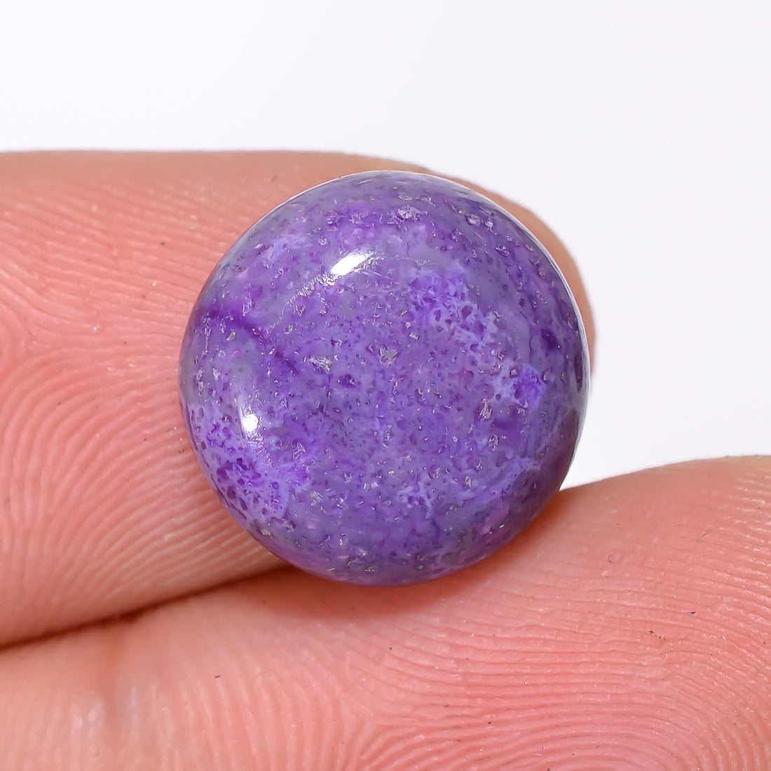 Sugilite Round Shape Cabochon Loose Gemstone For Making Jewelry 6 Ct. 12X12X5 mm Y-9299