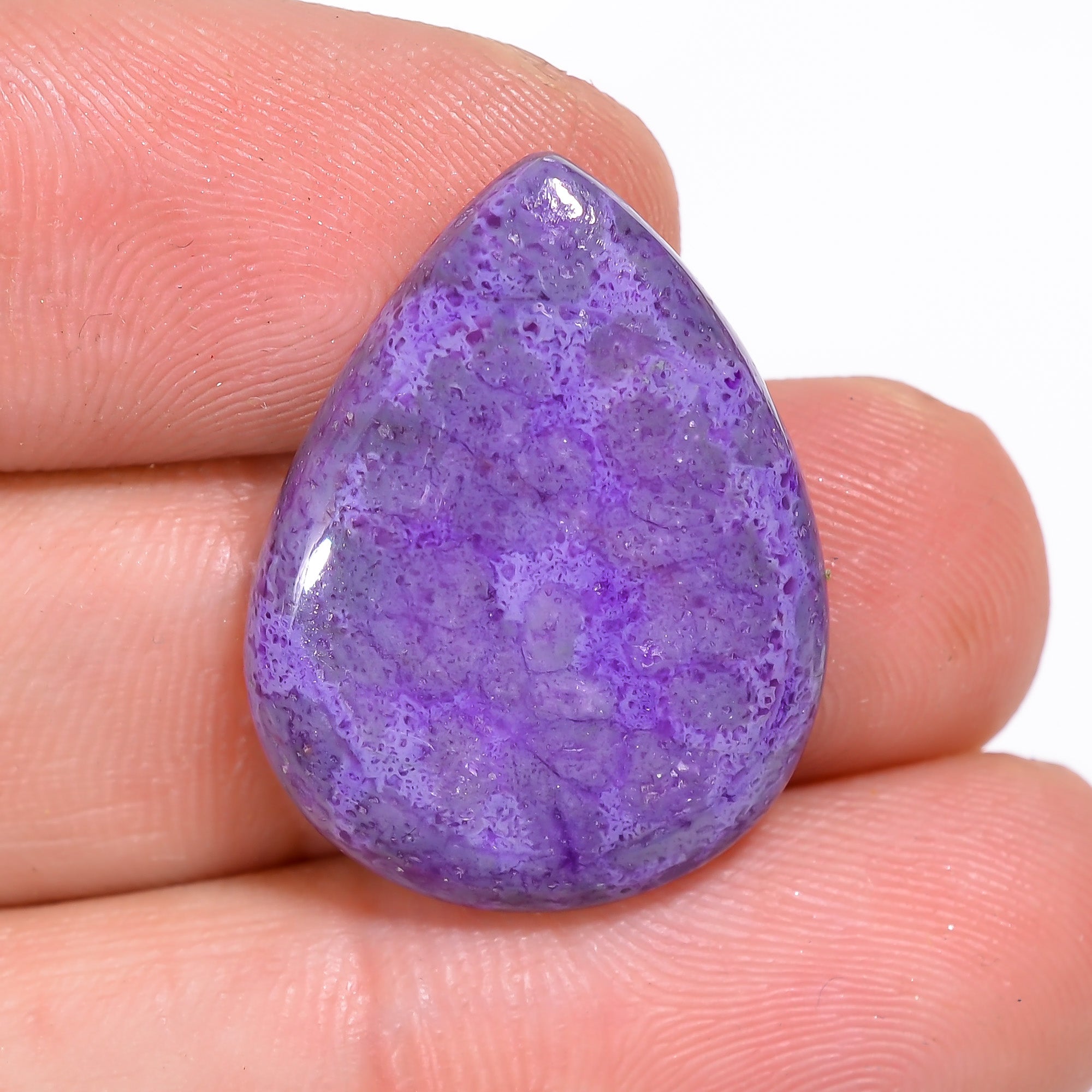 Sugilite Pear Shape Cabochon Loose Gemstone For Making Jewelry 15 Ct. 23X18X4 mm Y-9300