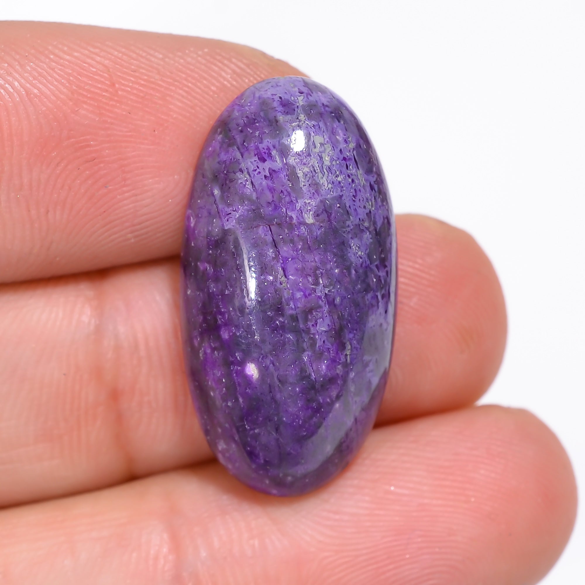 Sugilite Oval Shape Cabochon Loose Gemstone For Making Jewelry 17 Ct. 25X13X6 mm Y-9301