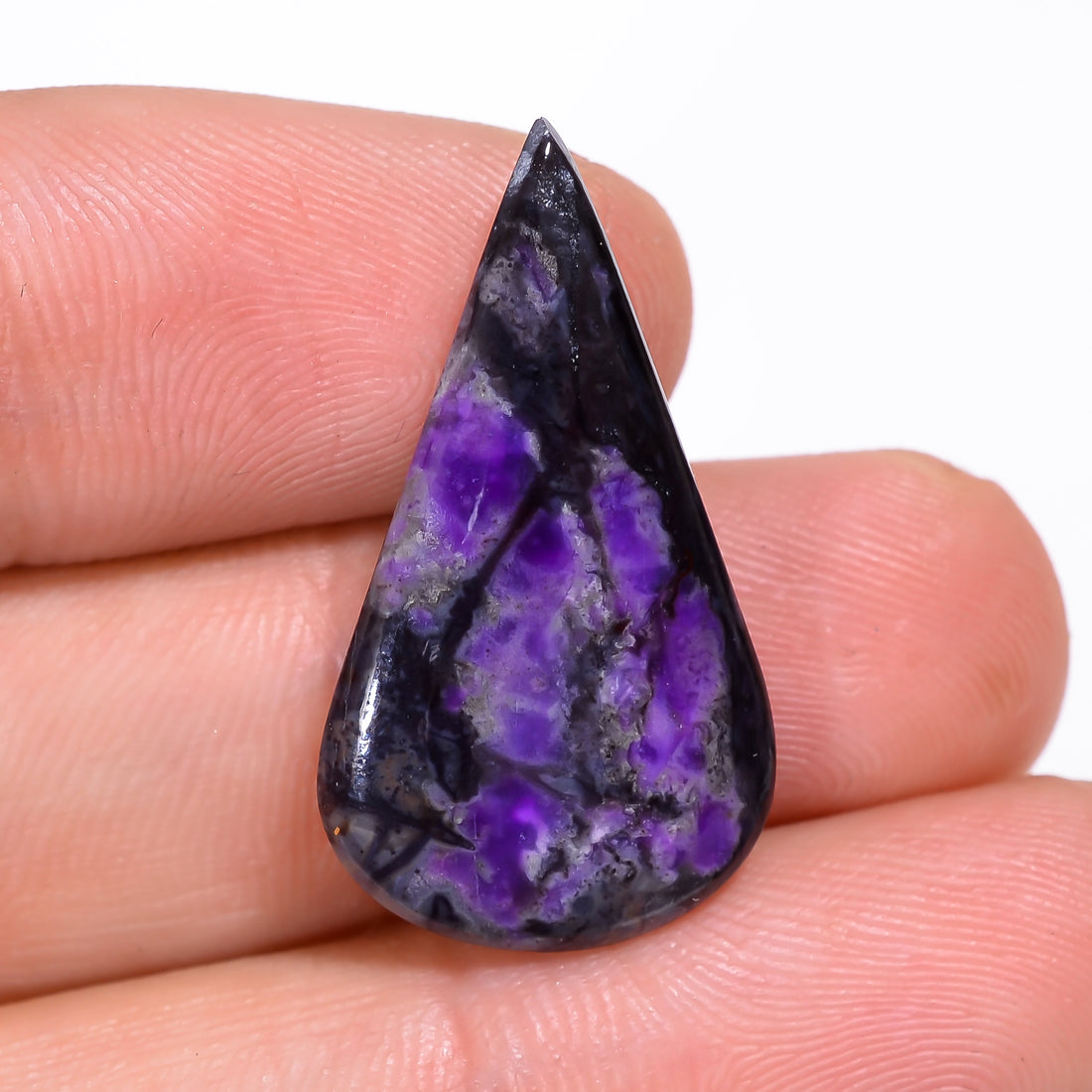 Sugilite Pear Shape Cabochon Loose Gemstone For Making Jewelry 16 Ct. 27X15X5 mm Y-9302