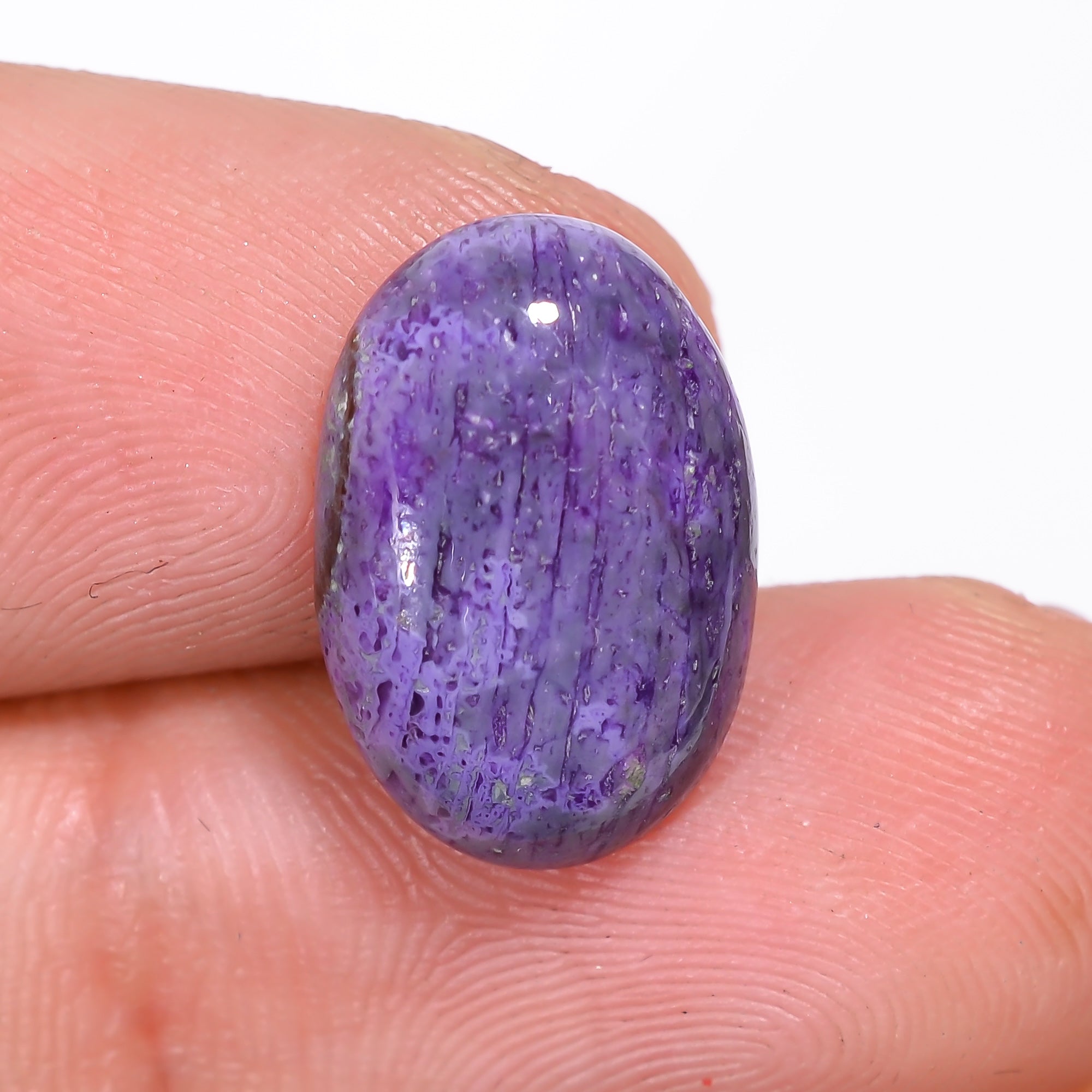 Sugilite Oval Shape Cabochon Loose Gemstone For Making Jewelry 5.5 Ct. 15X10X4 mm Y-9303