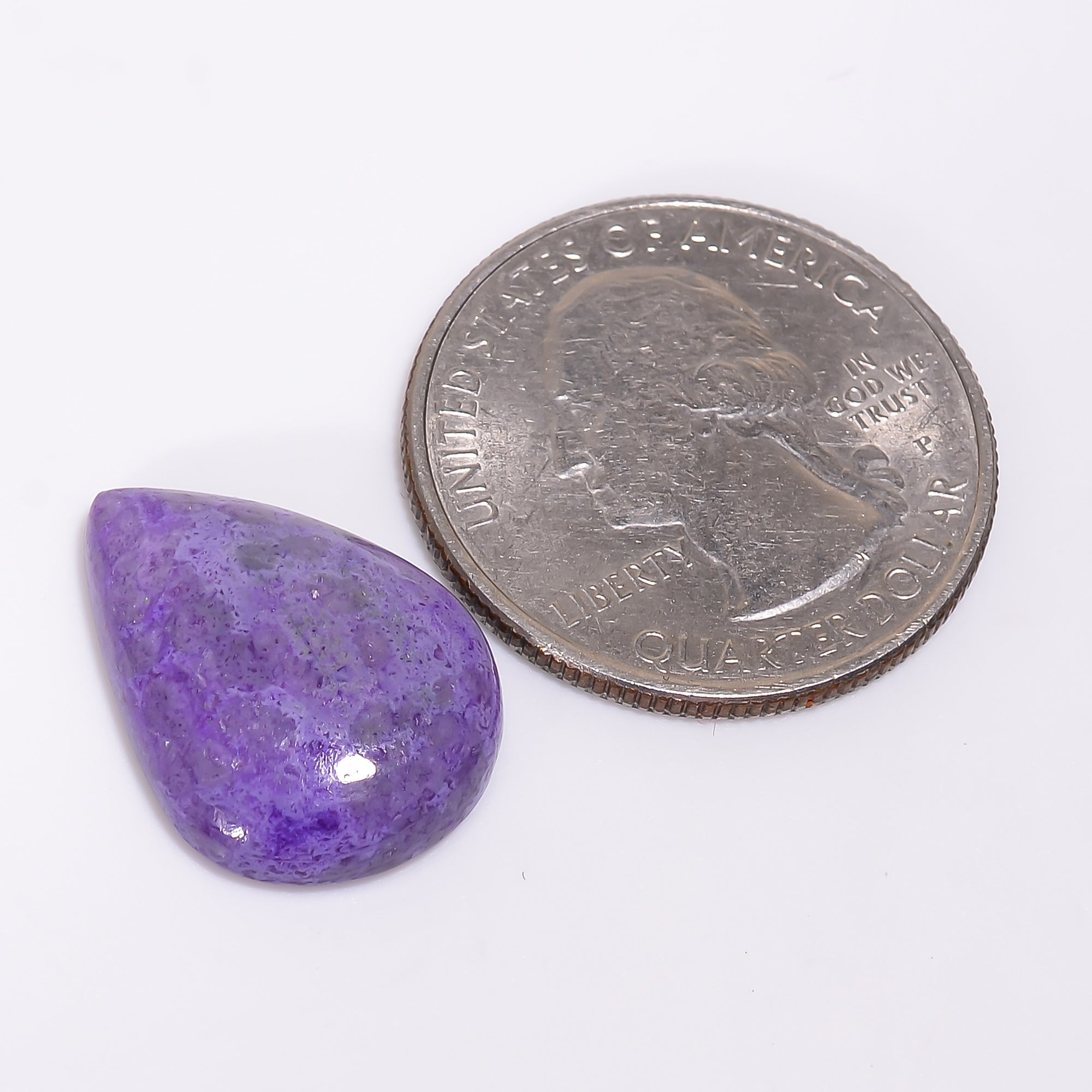 Sugilite Pear Shape Cabochon Loose Gemstone For Making Jewelry 10 Ct. 19X14X5 mm Y-9305