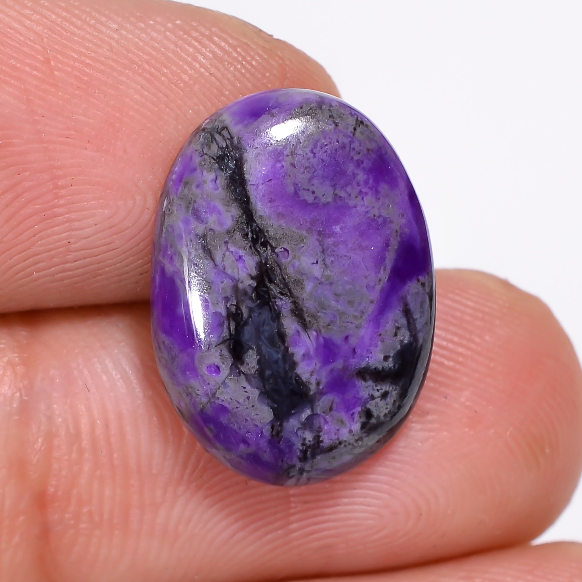 Sugilite Oval Shape Cabochon Loose Gemstone For Making Jewelry 7 Ct. 17X12X3 mm Y-9308
