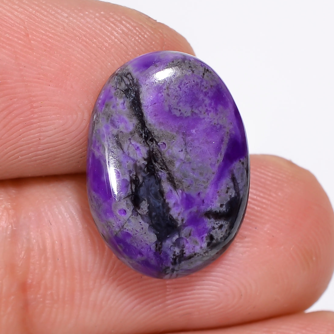 Sugilite Oval Shape Cabochon Loose Gemstone For Making Jewelry 7 Ct. 17X12X3 mm Y-9308