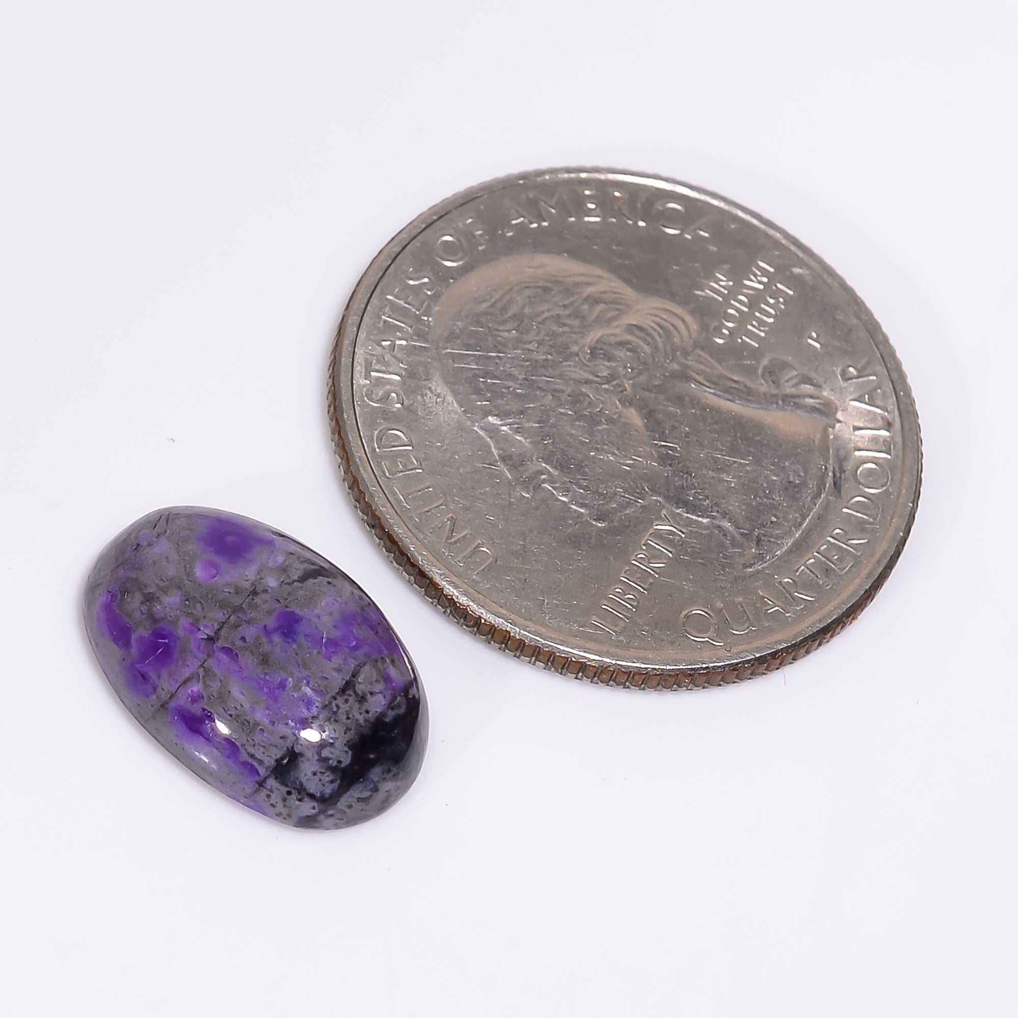 Sugilite Oval Shape Cabochon Loose Gemstone For Making Jewelry 6 Ct. 15X10X4 mm Y-9309
