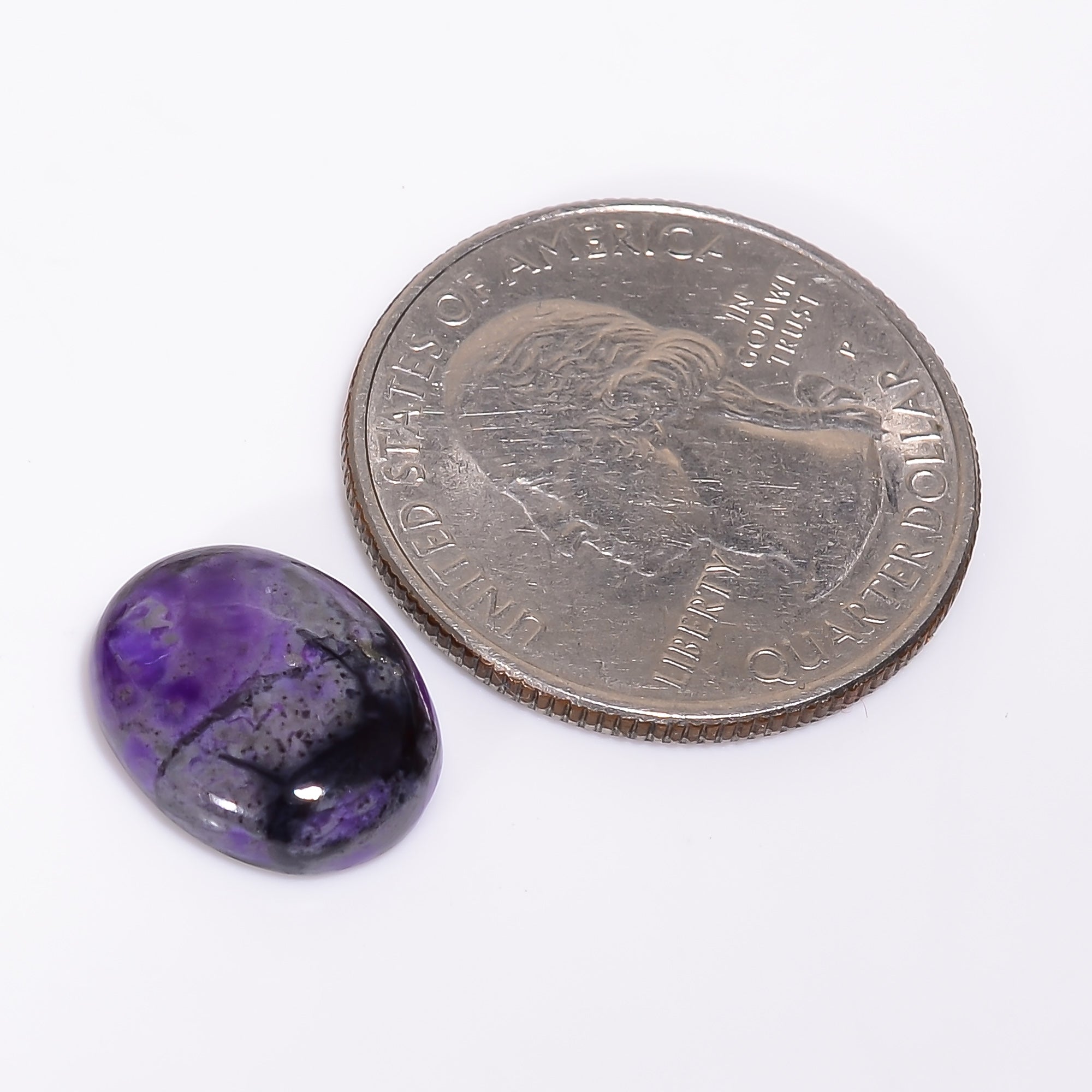 Sugilite Oval Shape Cabochon Loose Gemstone For Making Jewelry 6 Ct. 14X11X4 mm Y-9311