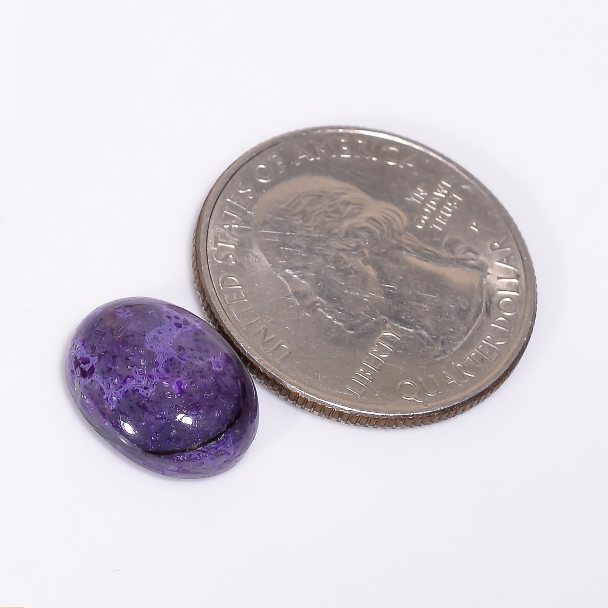 Sugilite Oval Shape Cabochon Loose Gemstone For Making Jewelry 6.5 Ct. 14X11X4 mm Y-9312