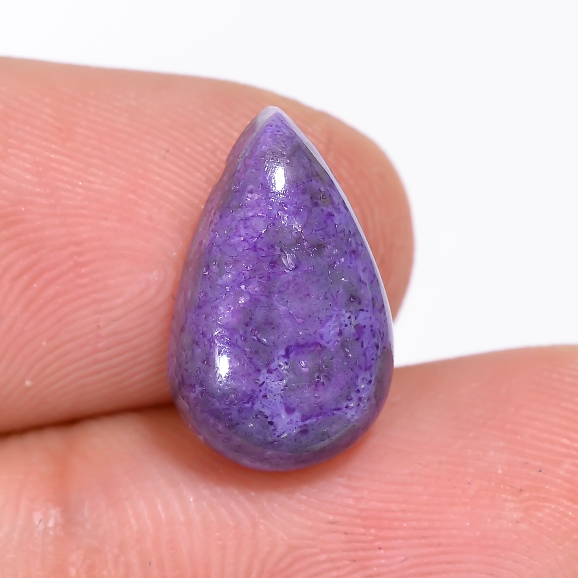 Sugilite Pear Shape Cabochon Loose Gemstone For Making Jewelry 4.5 Ct. 14X8X5 mm Y-9315
