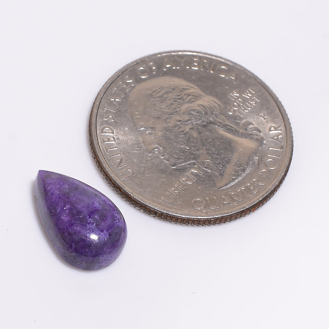 Sugilite Pear Shape Cabochon Loose Gemstone For Making Jewelry 4.5 Ct. 14X8X5 mm Y-9315