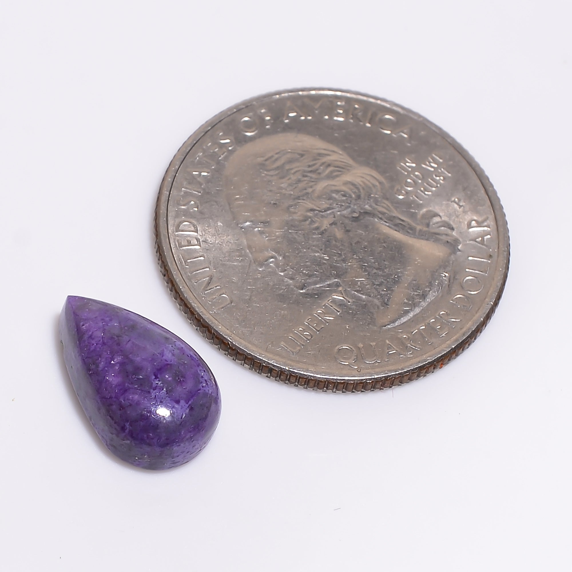 Sugilite Pear Shape Cabochon Loose Gemstone For Making Jewelry 4.5 Ct. 14X8X5 mm Y-9315