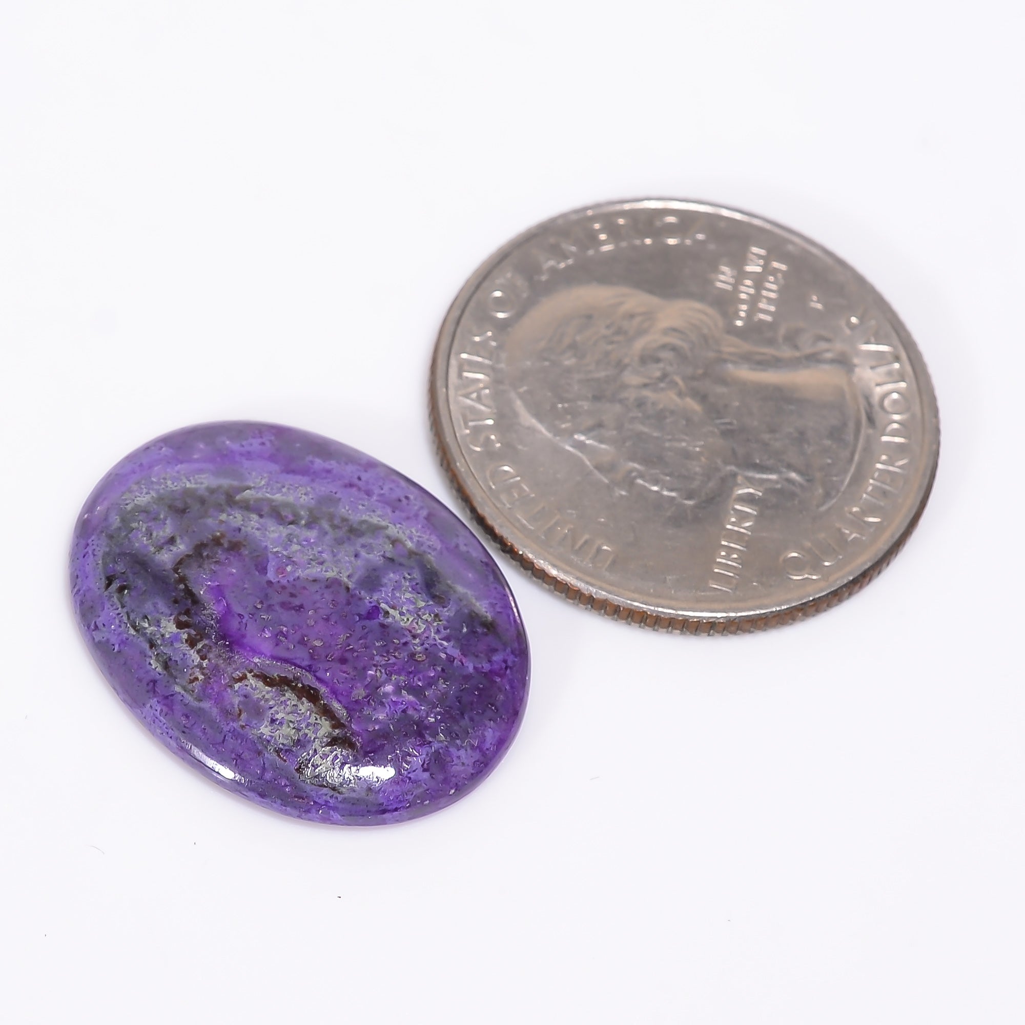 Sugilite Oval Shape Cabochon Loose Gemstone For Making Jewelry 11.5 Ct. 22X18X3 mm Y-9318