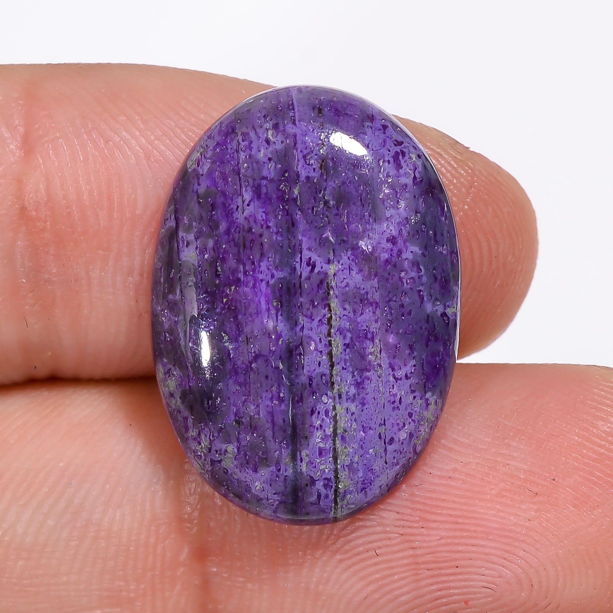 Sugilite Oval Shape Cabochon Loose Gemstone For Making Jewelry 11 Ct. 20X14X4 mm Y-9319