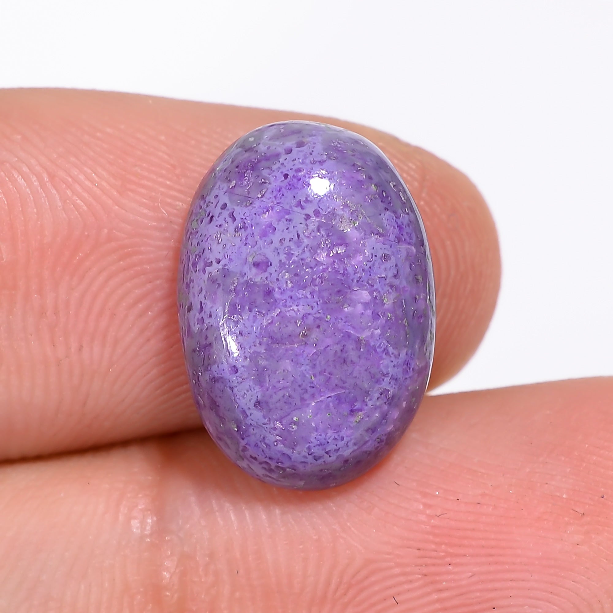 Sugilite Oval Shape Cabochon Loose Gemstone For Making Jewelry 6.5 Ct. 15X10X4 mm Y-9322