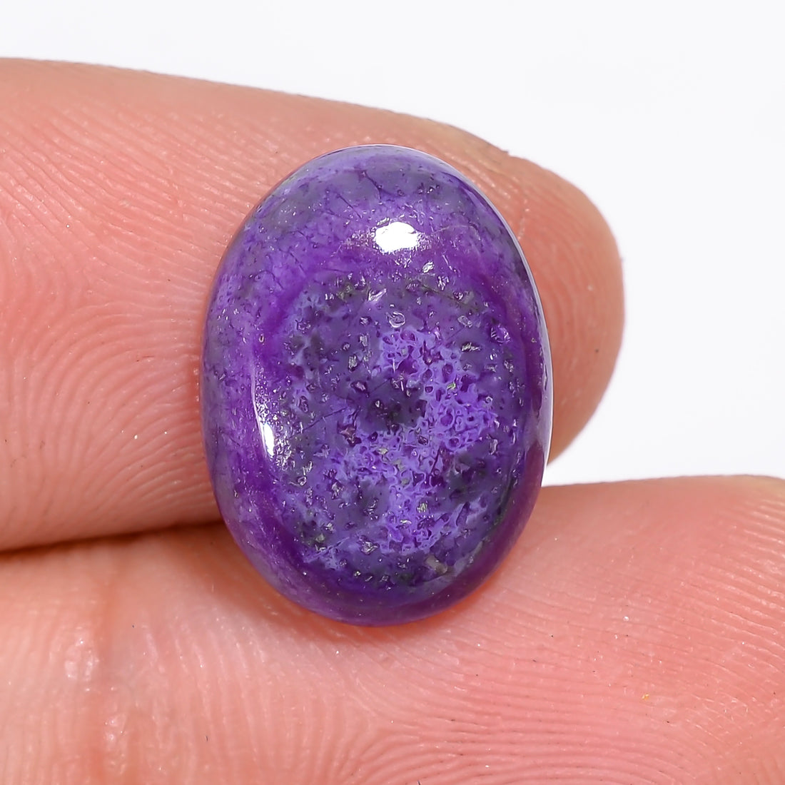 Sugilite Oval Shape Cabochon Loose Gemstone For Making Jewelry 5.5 Ct. 14X10X4 mm Y-9327
