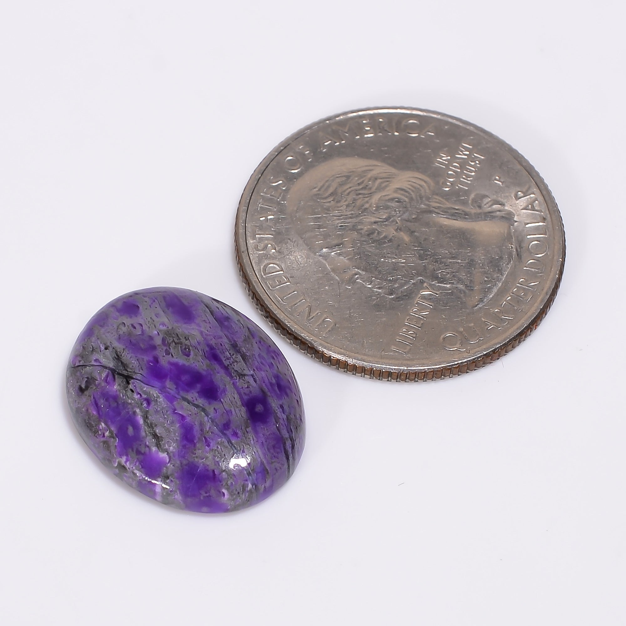 Sugilite Oval Shape Cabochon Loose Gemstone For Making Jewelry 11.5 Ct. 19X15X5 mm Y-9328