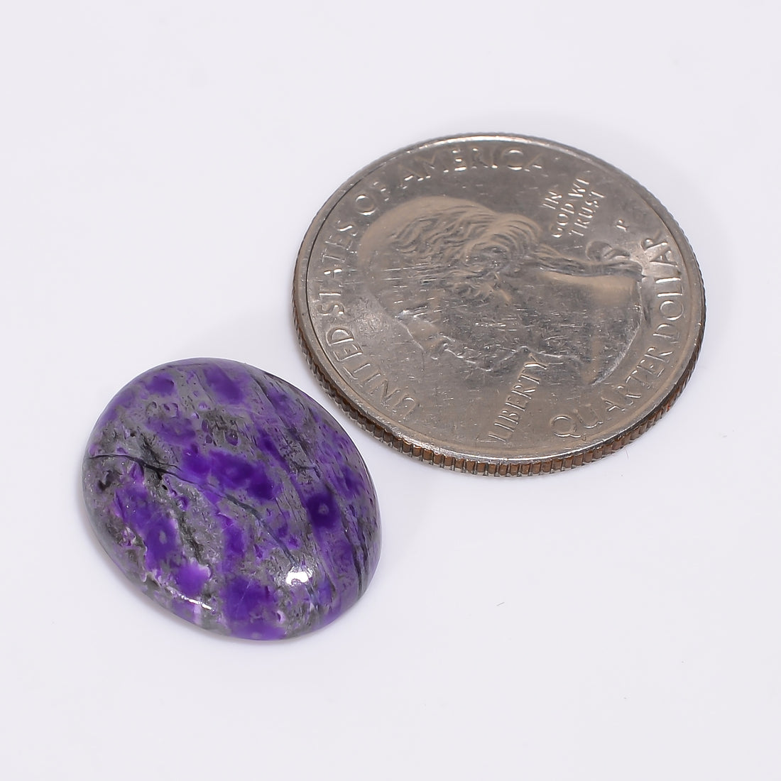 Sugilite Oval Shape Cabochon Loose Gemstone For Making Jewelry 11.5 Ct. 19X15X5 mm Y-9328