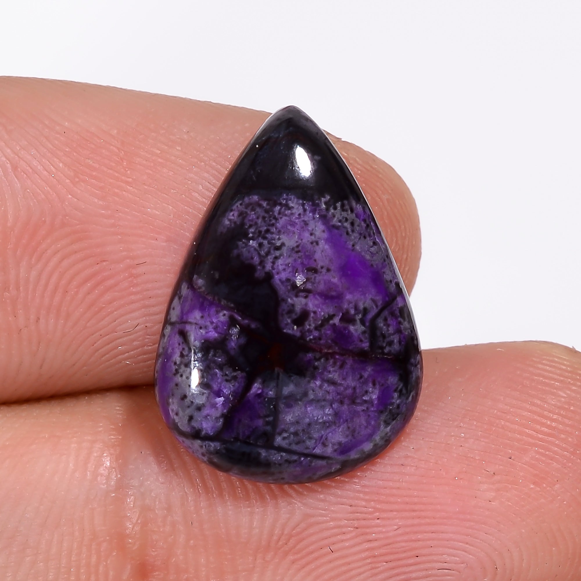 Sugilite Pear Shape Cabochon Loose Gemstone For Making Jewelry 7 Ct. 17X12X3 mm Y-9329
